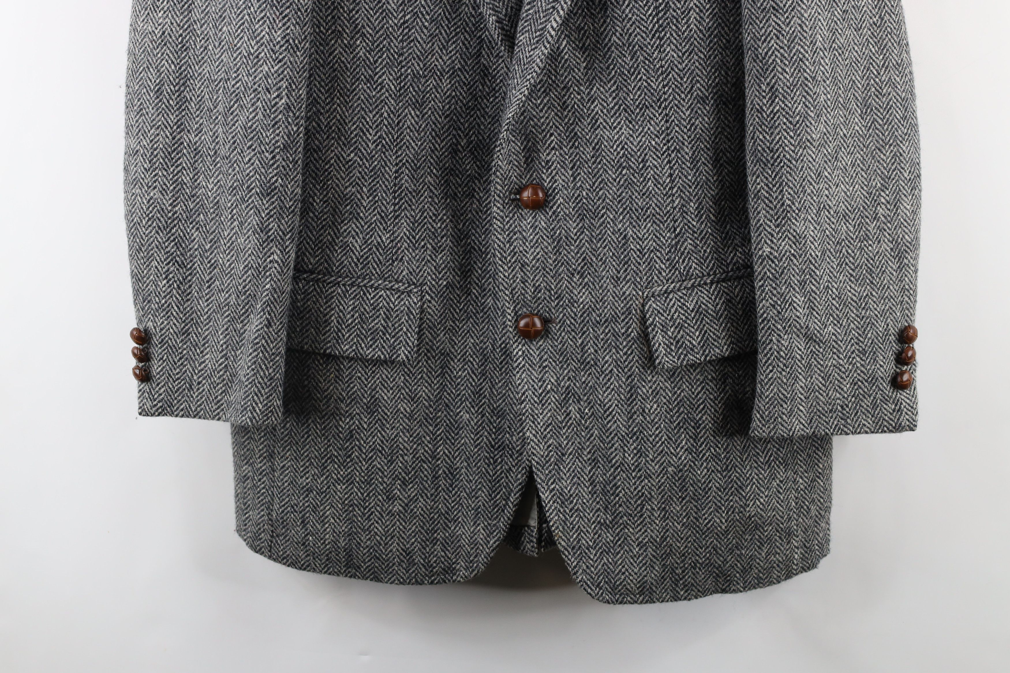 Vintage Vintage 60s Rockabilly Tweed Herringbone Suit Coat Jacket Size US M / EU 48-50 / 2 - 3 Thumbnail