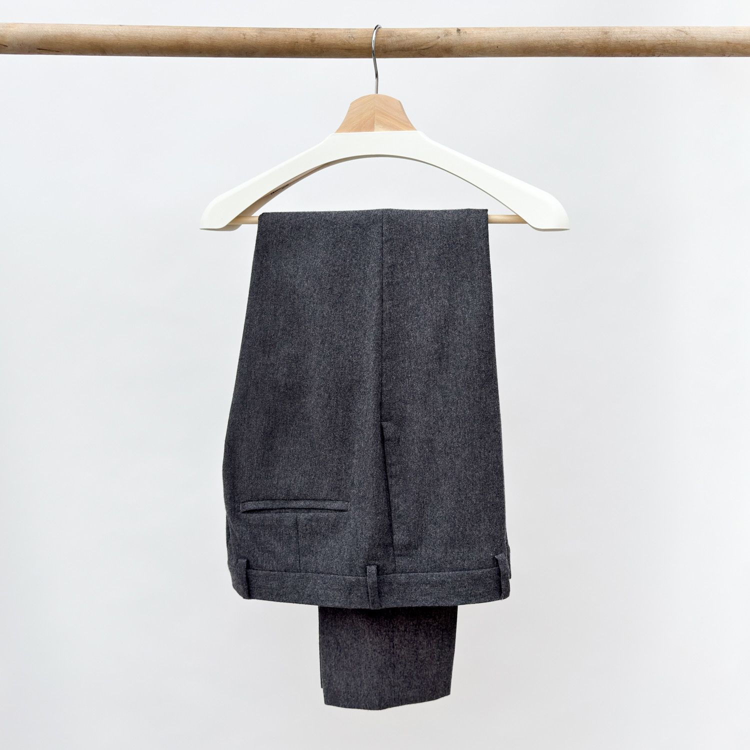 Cos Mens Flannel Suit, Charcoal Gray, 40R/34R Size 40R - 3 Thumbnail