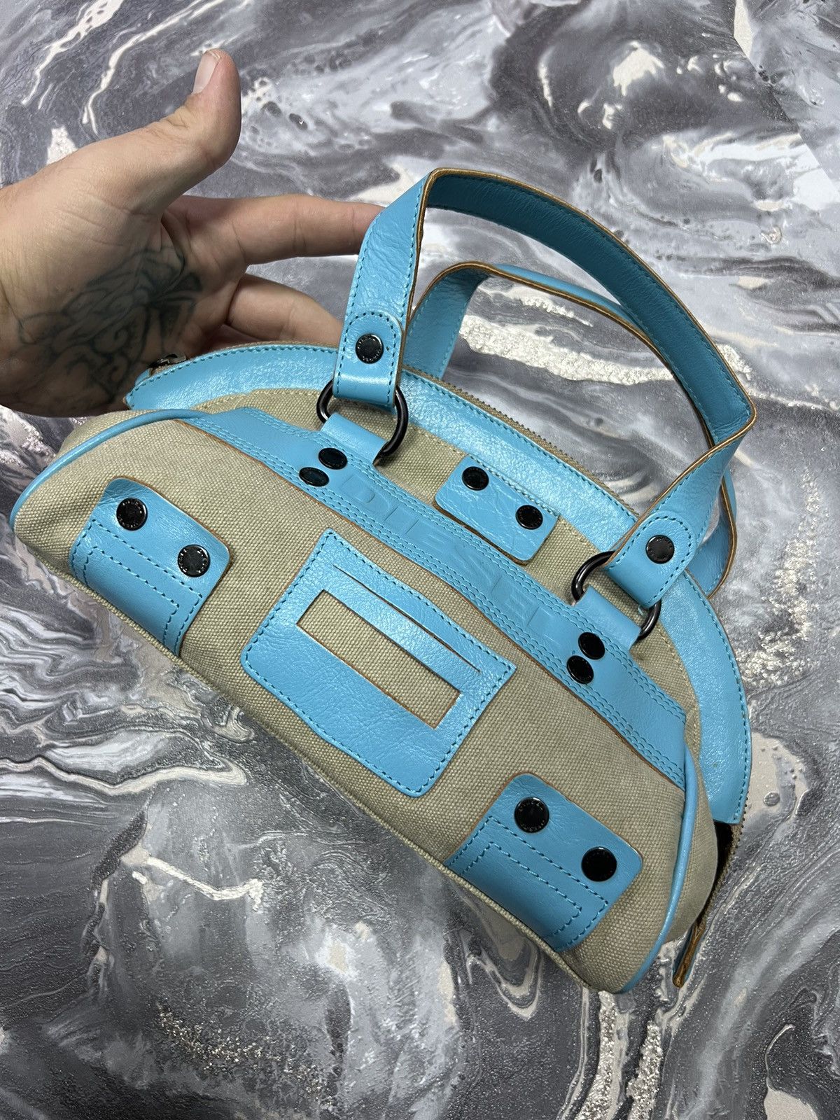 Diesel Vintage 90S Y2K Hobo Tote Diesel Avant Gard Linen Bag Size ONE SIZE - 1 Thumbnail