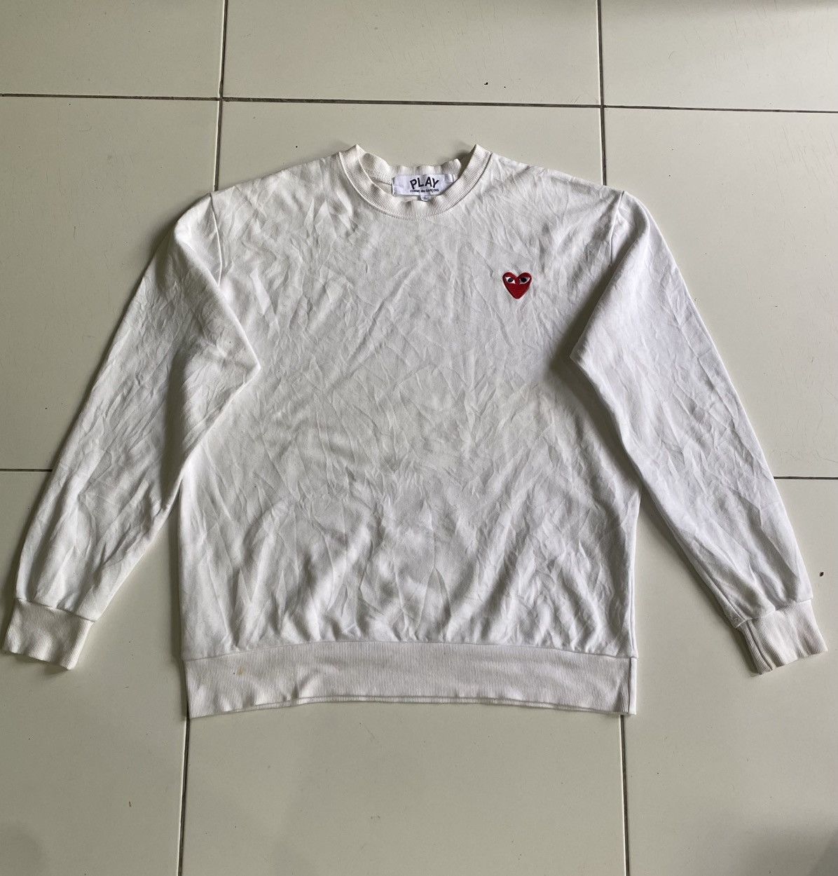 CDG by Comme des Garcons × Comme des Garcons Vintage Comme des garçons White Crewneck Size US L / EU 52-54 / 3 - 1 Thumbnail