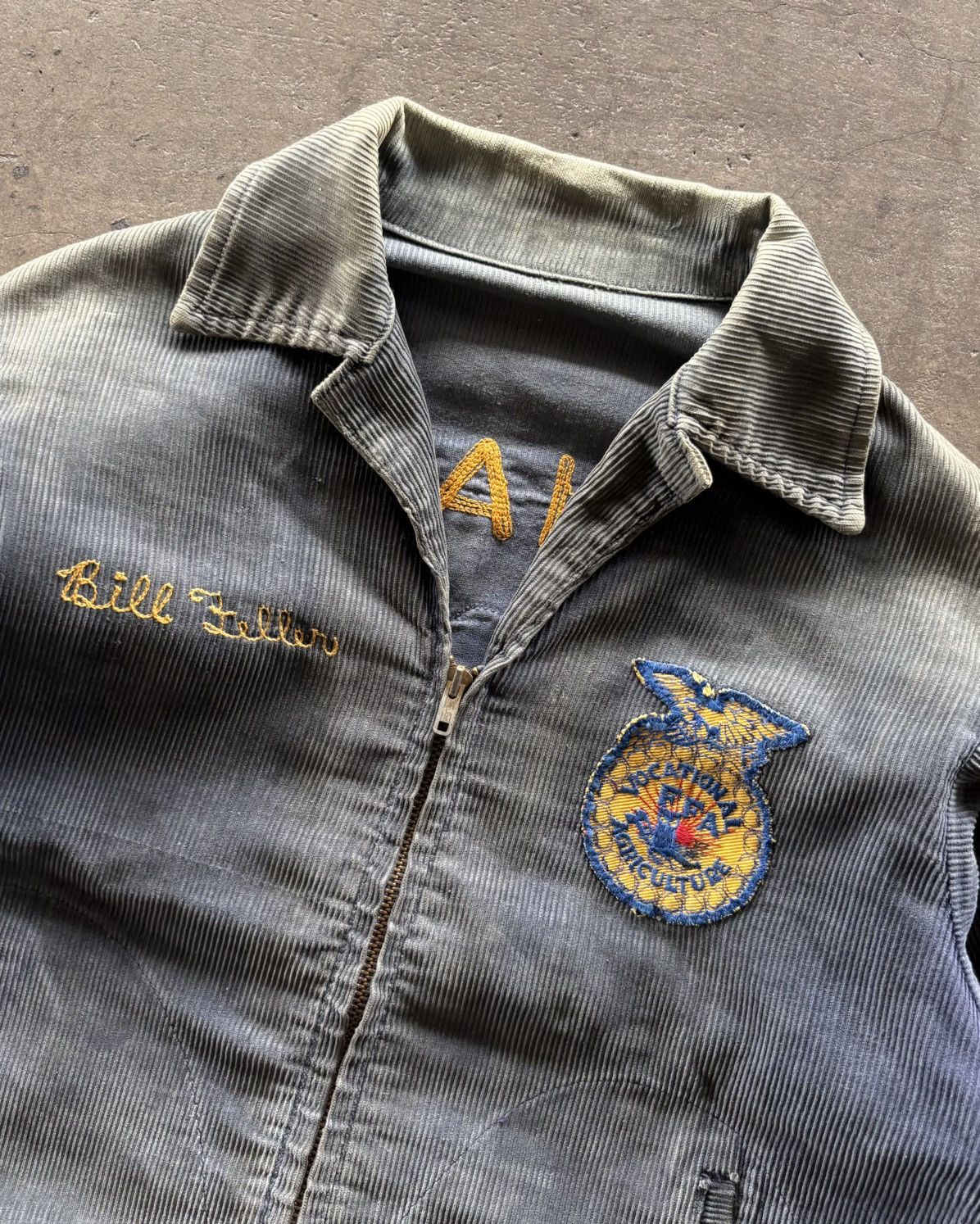 Vintage 70’s FFA Vocational Agriculture Faded Navy Jacket Size US M / EU 48-50 / 2 - 2 Thumbnail
