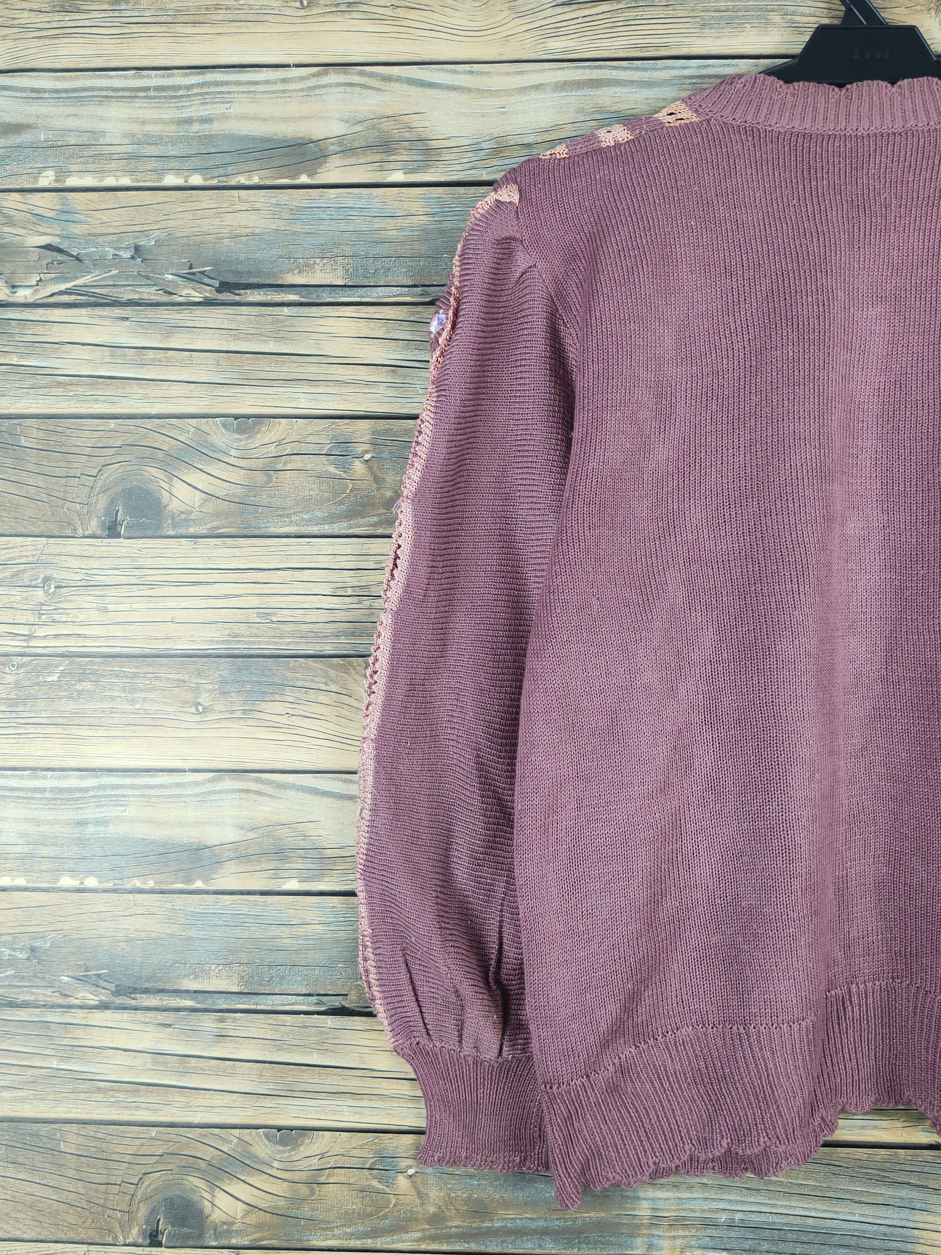 Aran Isles Knitwear Japan vintage Pink Knitwear Cardigan #W1094 Size L / US 10 / IT 46 - 8 Thumbnail