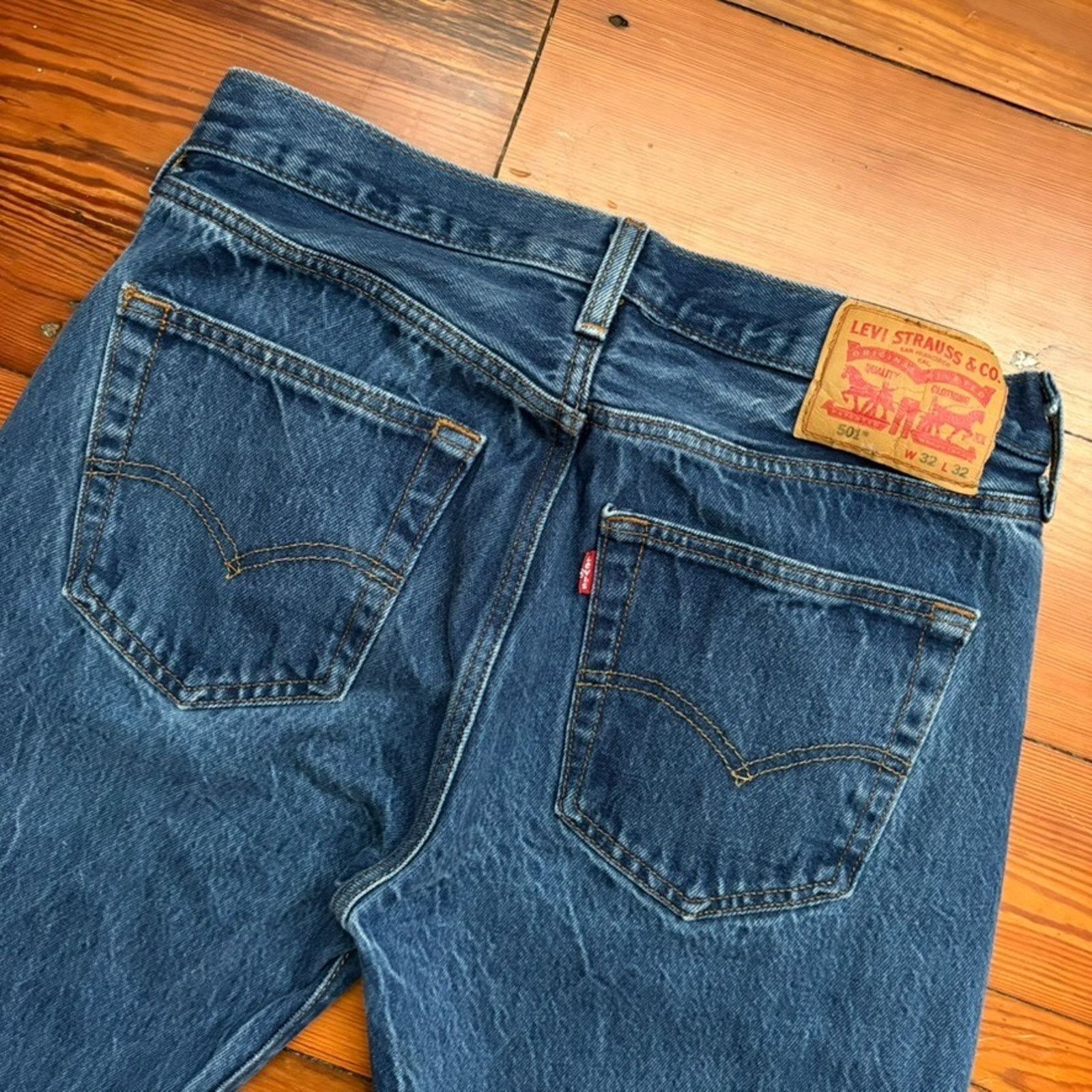 Levi's Levi’s 501 Jeans Men’s 32X29 (32X32 Tag) Straight Denim Size US 32 / EU 48 - 4 Thumbnail