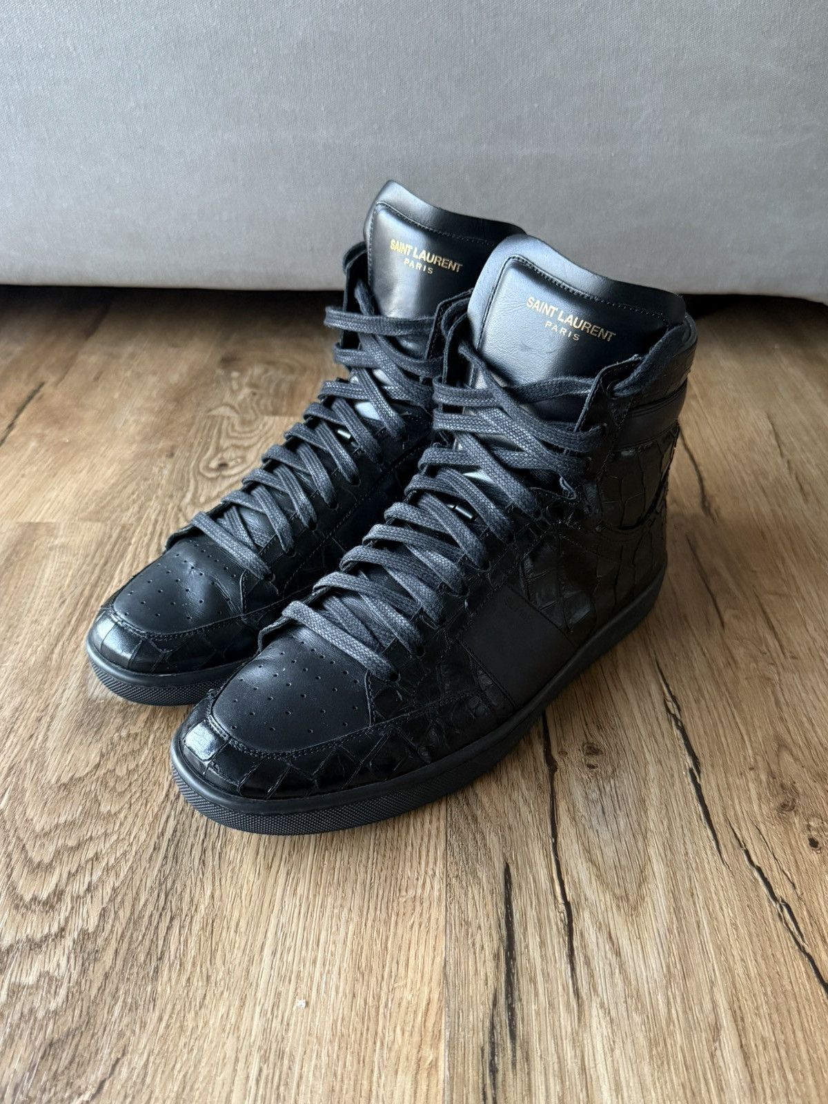 Saint Laurent Paris Saint Laurent Paris SL/10H Court Classic – Black Croc – Hedi Size US 8.5 / EU 41-42 - 12 Thumbnail