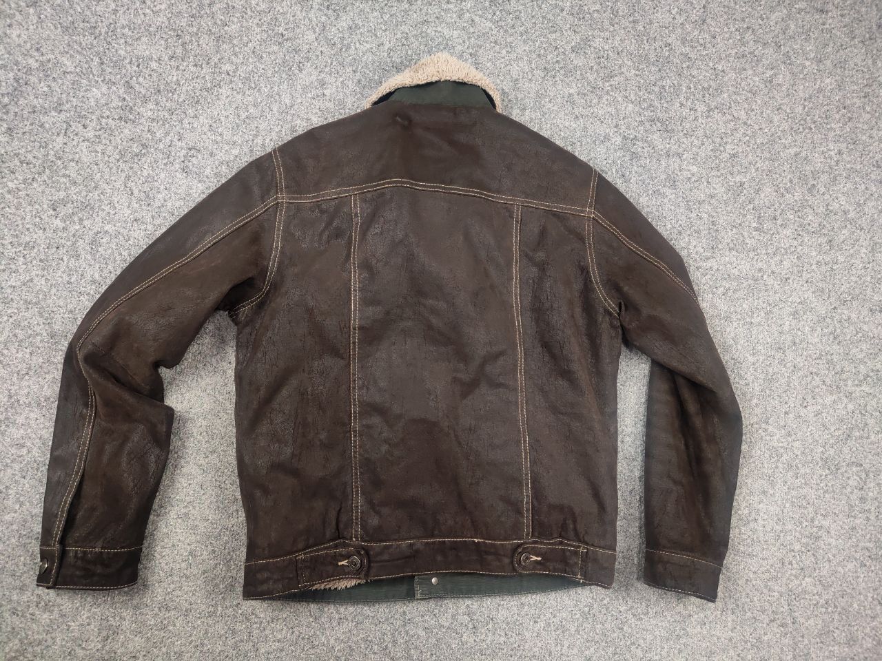 Levi's Vintage 90's Levi's Faux Suede Leather Trucker Jacket USA Size US S / EU 44-46 / 1 - 6 Thumbnail