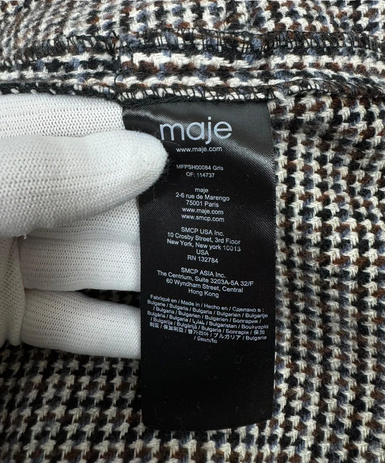 Maje Maje Shorts Herringbone Wool Cotton size 36 Size 26" / US 2 / IT 38 - 10 Thumbnail