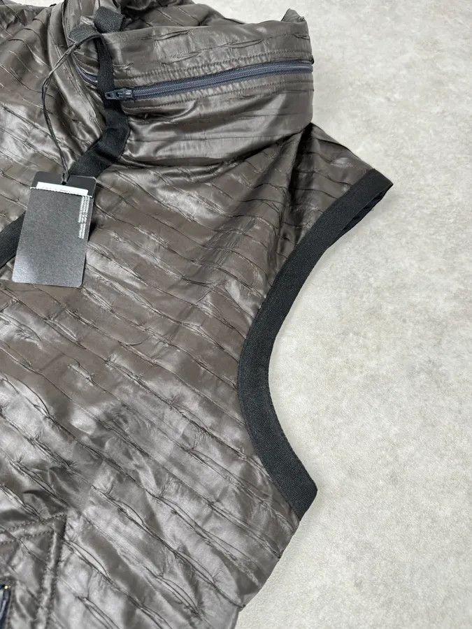 Emporio Armani SS2010 Emporio Armani Brown Satin Crocodile Effect Avant-Garde Vest Size US S / EU 44-46 / 1 - 6 Thumbnail