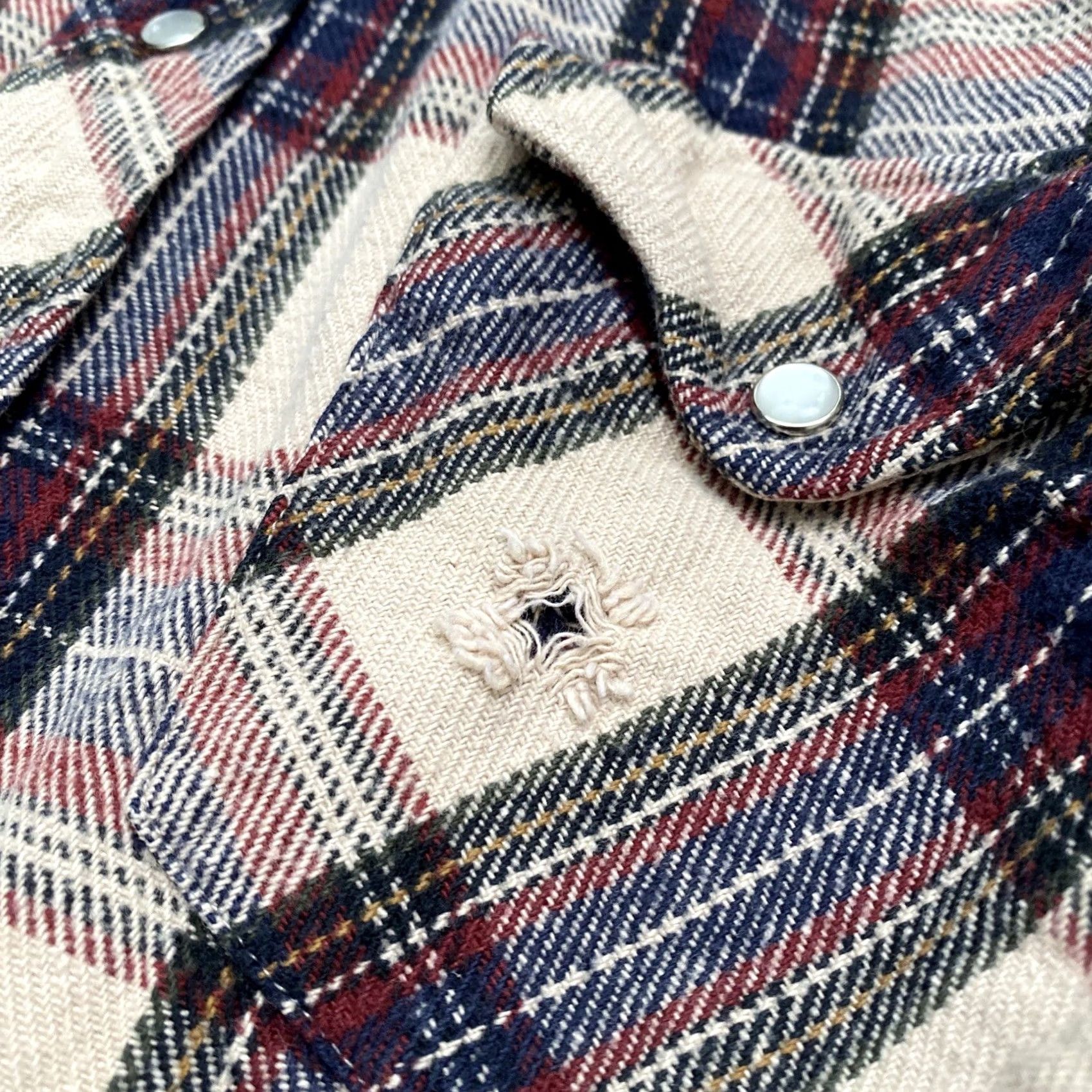 Vintage VINTAGE 80s 70s BIG MAC Heavy Duty Mens LT Tall Plaid Flannel Pearl Snap Work Shirt Size US L / EU 52-54 / 3 - 3 Thumbnail