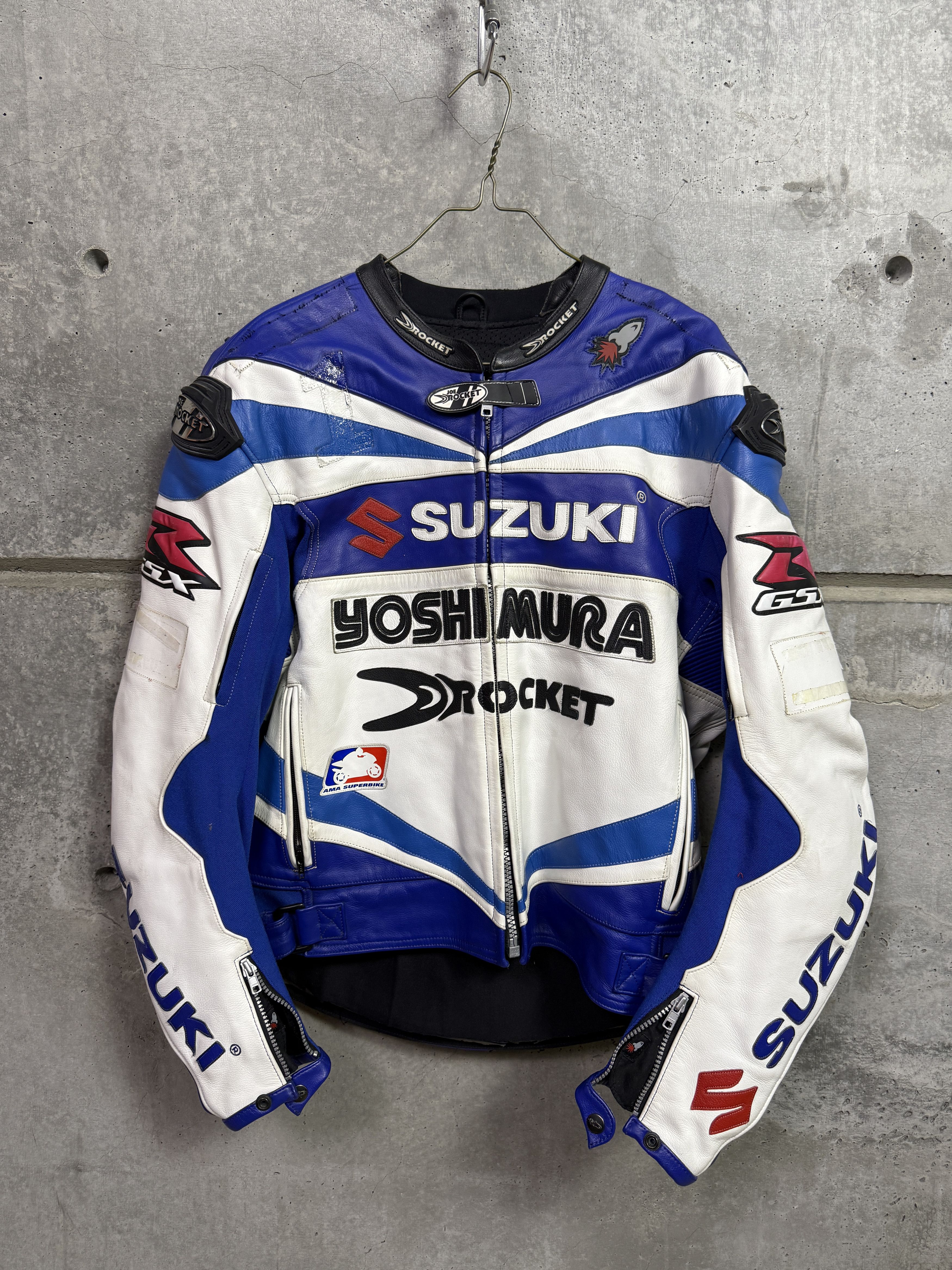 Joe Rocket × Vintage Joe Rocket SUZUKI Racing Moto Leather Jacket