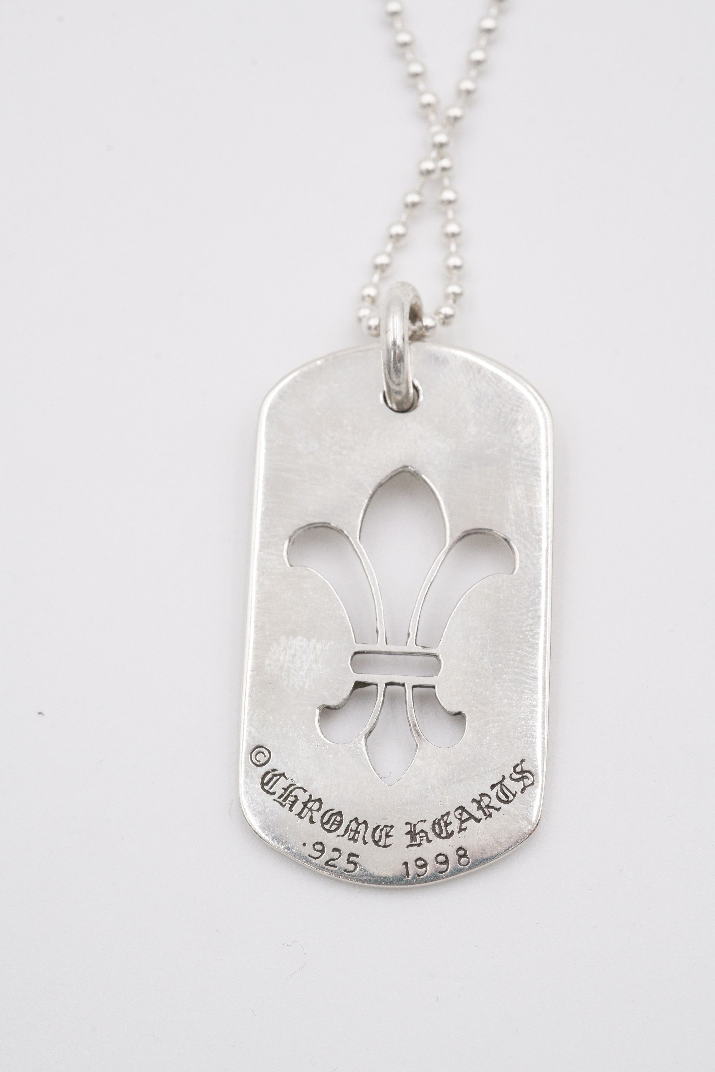 Chrome Hearts Chrome Hearts Large Fleur Cut Out Dog Tag Necklace. Size ONE SIZE - 3 Thumbnail