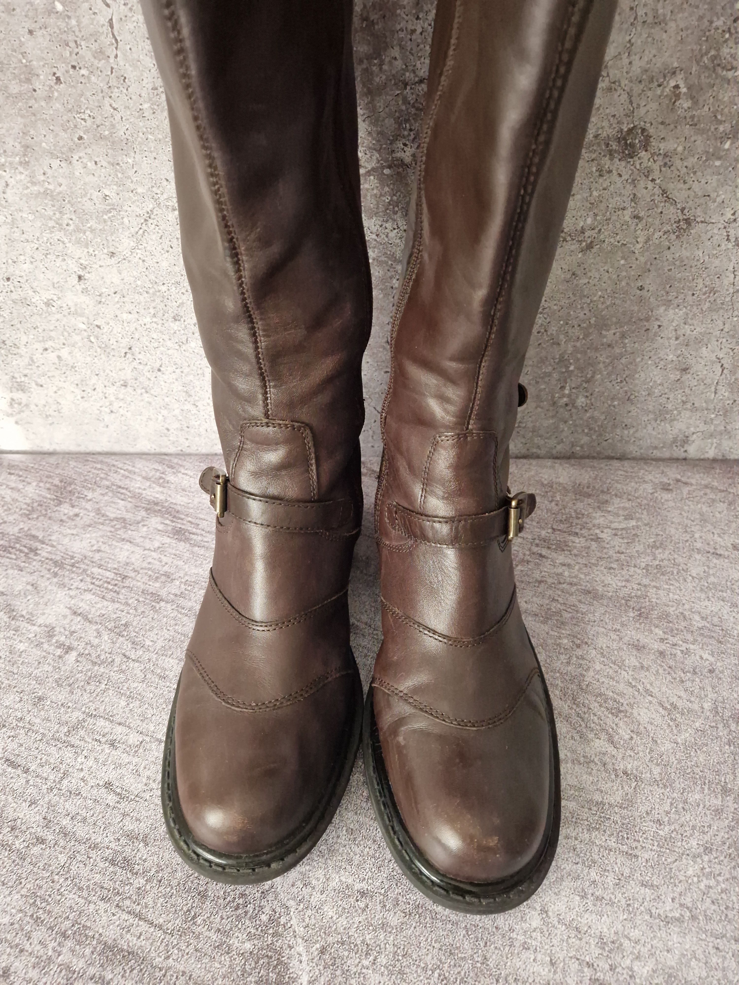 If Six Was Nine Genuine leather moto boxing high brown japan style boots Size US 10 / IT 40 - 5 Thumbnail