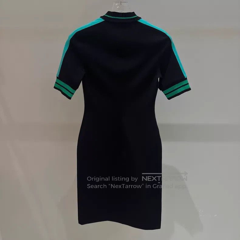 Louis Vuitton Louis Vuitton Contrasting stripe-trimmed short-sleeve dres Size XXS / US 00 / IT 34 - 2 Thumbnail
