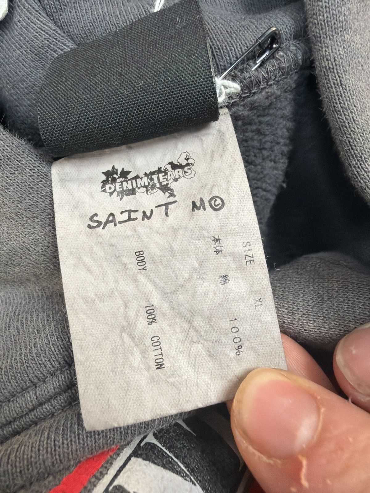 DENIM TEARS × Saint Michael Saint Michael Denim Tears Holy Grail Hoodie black Size US XL / EU 56 / 4 - 4 Thumbnail