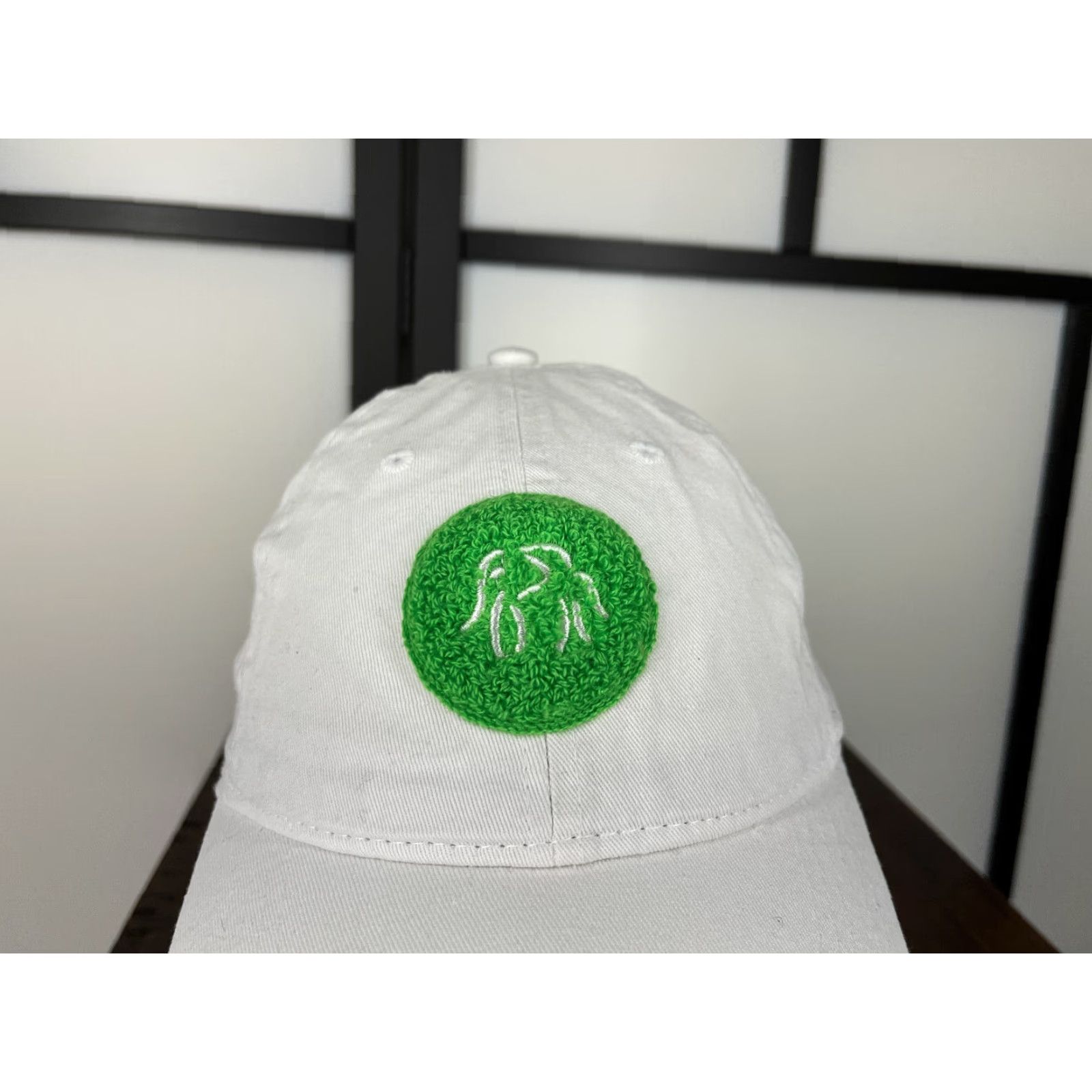 Vintage Drunk Elephant Hat Adult One Size White Green Cotton Poly Patch Strap Back Size ONE SIZE - 2 Thumbnail