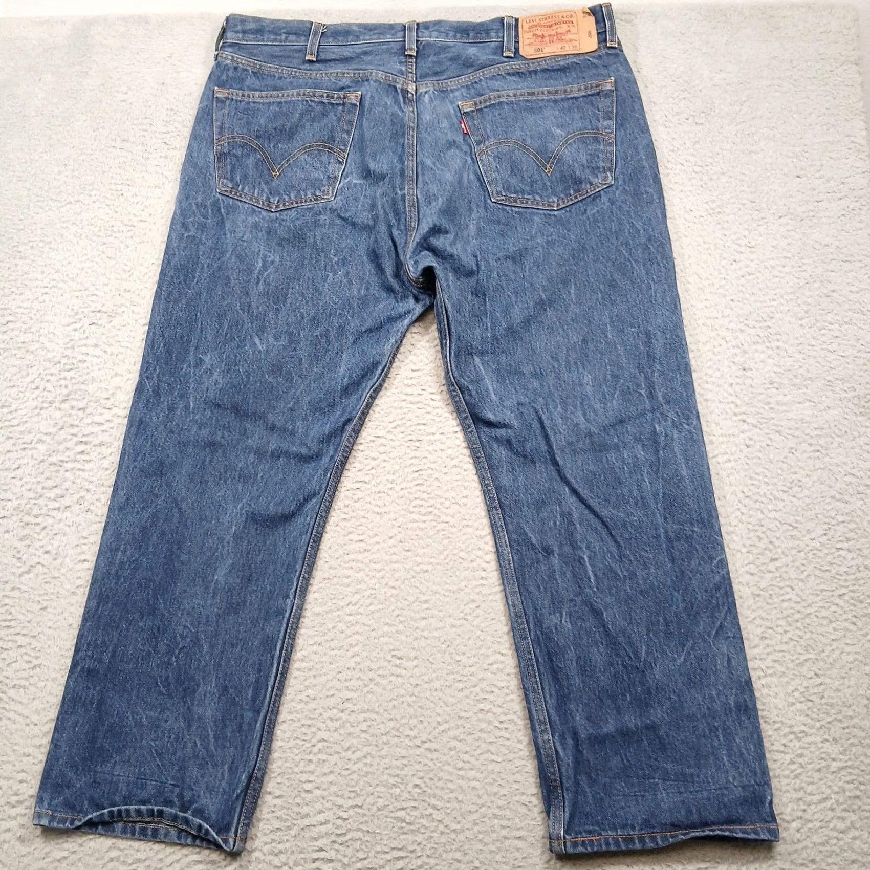 Levi's VINTAGE Levi's 501 Jeans Men's Blue Denim Straight Button Fly 42x30 Regular Mens Size US 42 / EU 58 - 3 Thumbnail