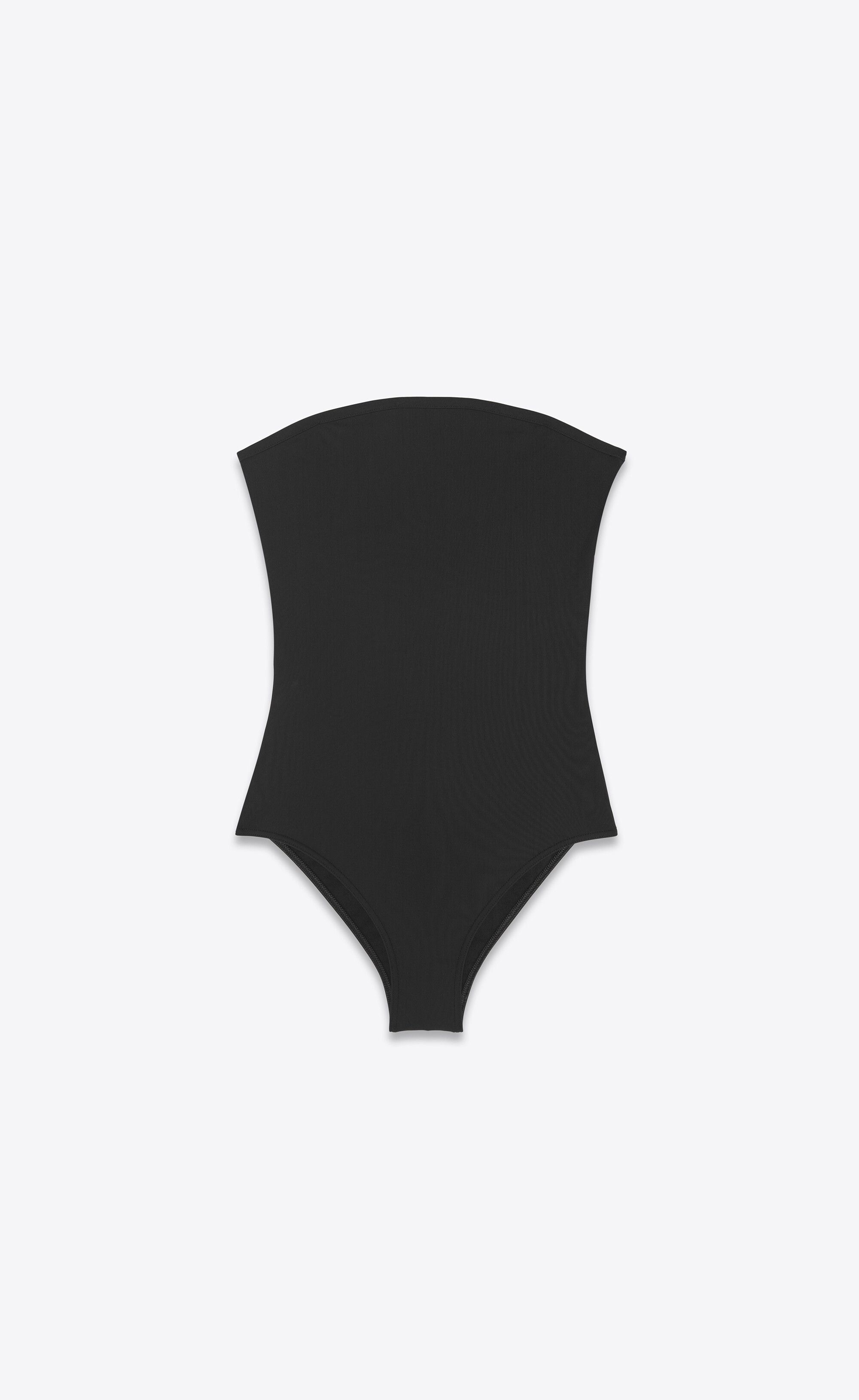 Saint Laurent Paris o1s1wg110125 686612 Strapless Swimsuit in Black Size L / US 10 / IT 46 - 1 Thumbnail