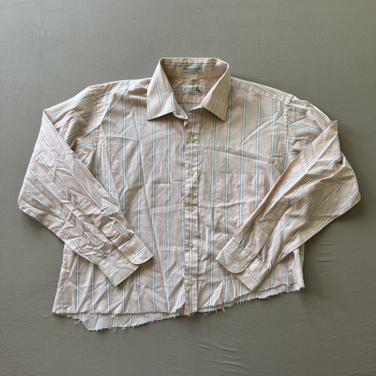 Other Vintage Ketch Cropped Striped Button Up Shirt Size XL / US 12-14 / IT 48-50 - 1 Thumbnail