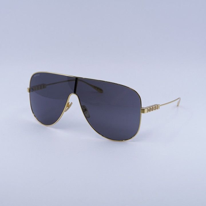 Gucci Gucci GG1436S 001 Sunglasses Yellow Gold Shield Frame, Grey Size ONE SIZE - 2 Thumbnail