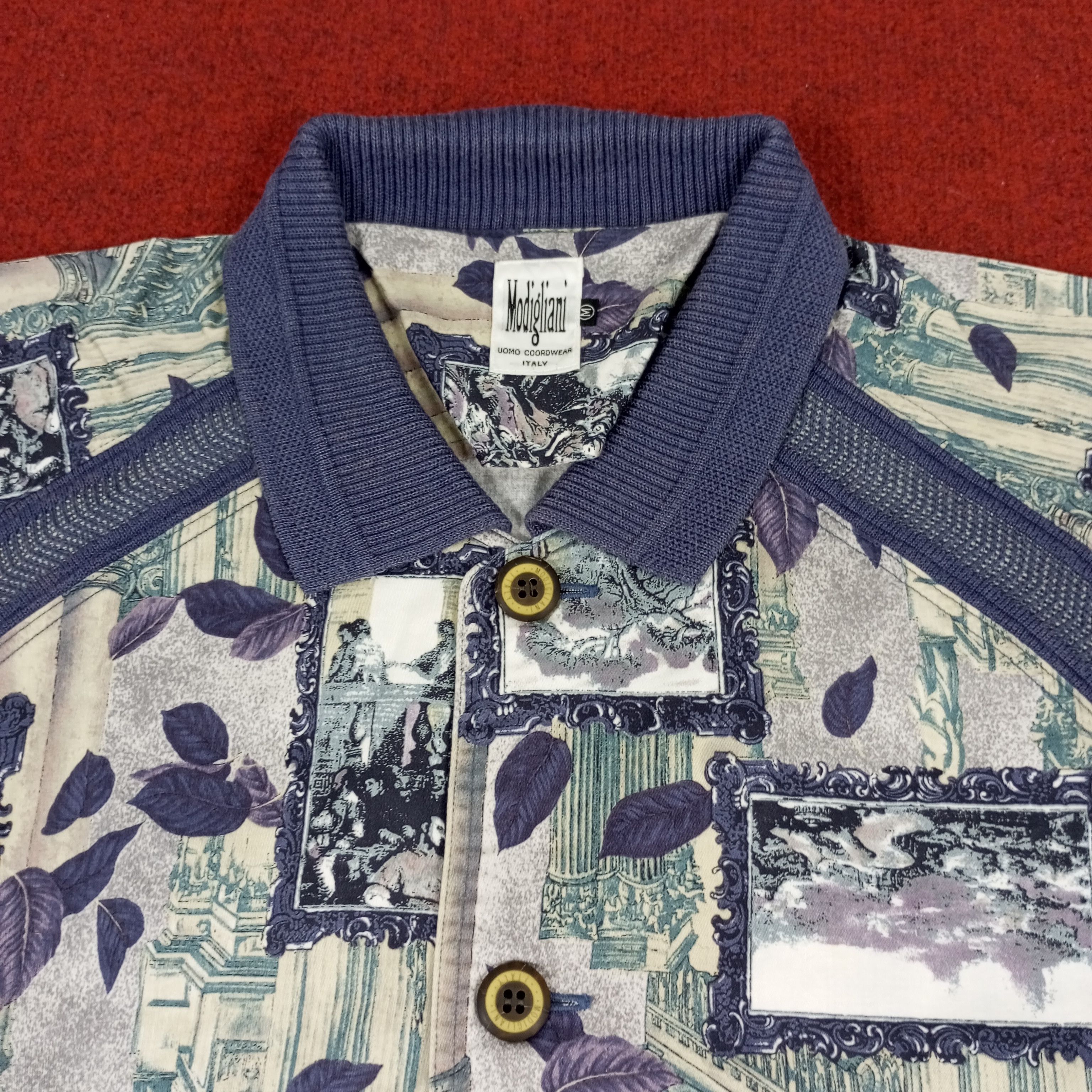 Vintage Modigliani Nice Design Collar Sweatshirt Size US M / EU 48-50 / 2 - 2 Thumbnail