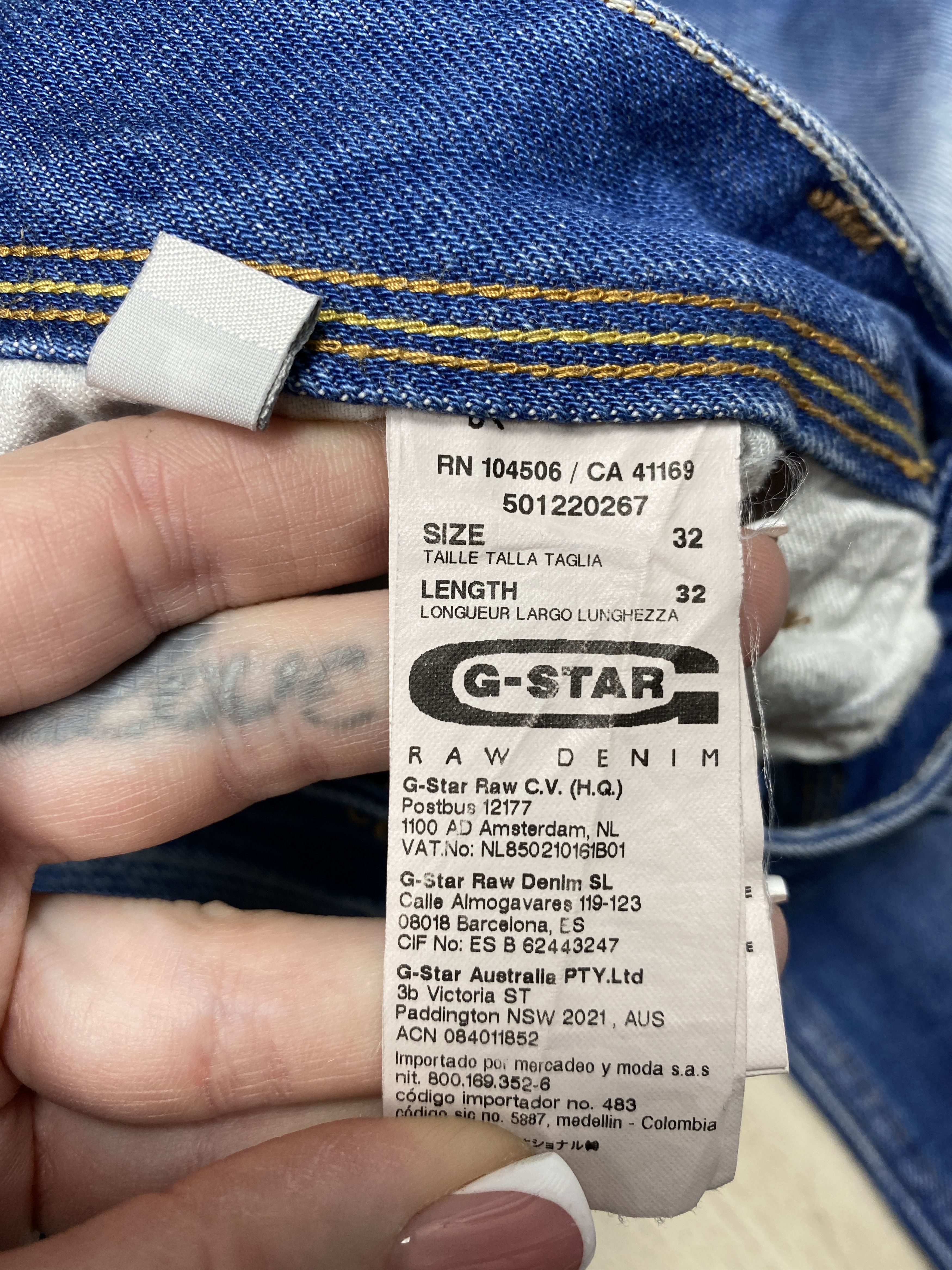 G-Star G Star Raw Mens Attacc Low Straight Denim Pants Jeans Size US 32 / EU 48 - 6 Thumbnail