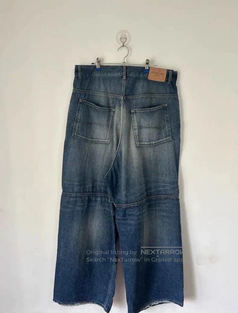 Balenciaga Balenciaga Blue Denim Wide-Leg Jeans. Size US 26 / EU 42 - 2 Thumbnail