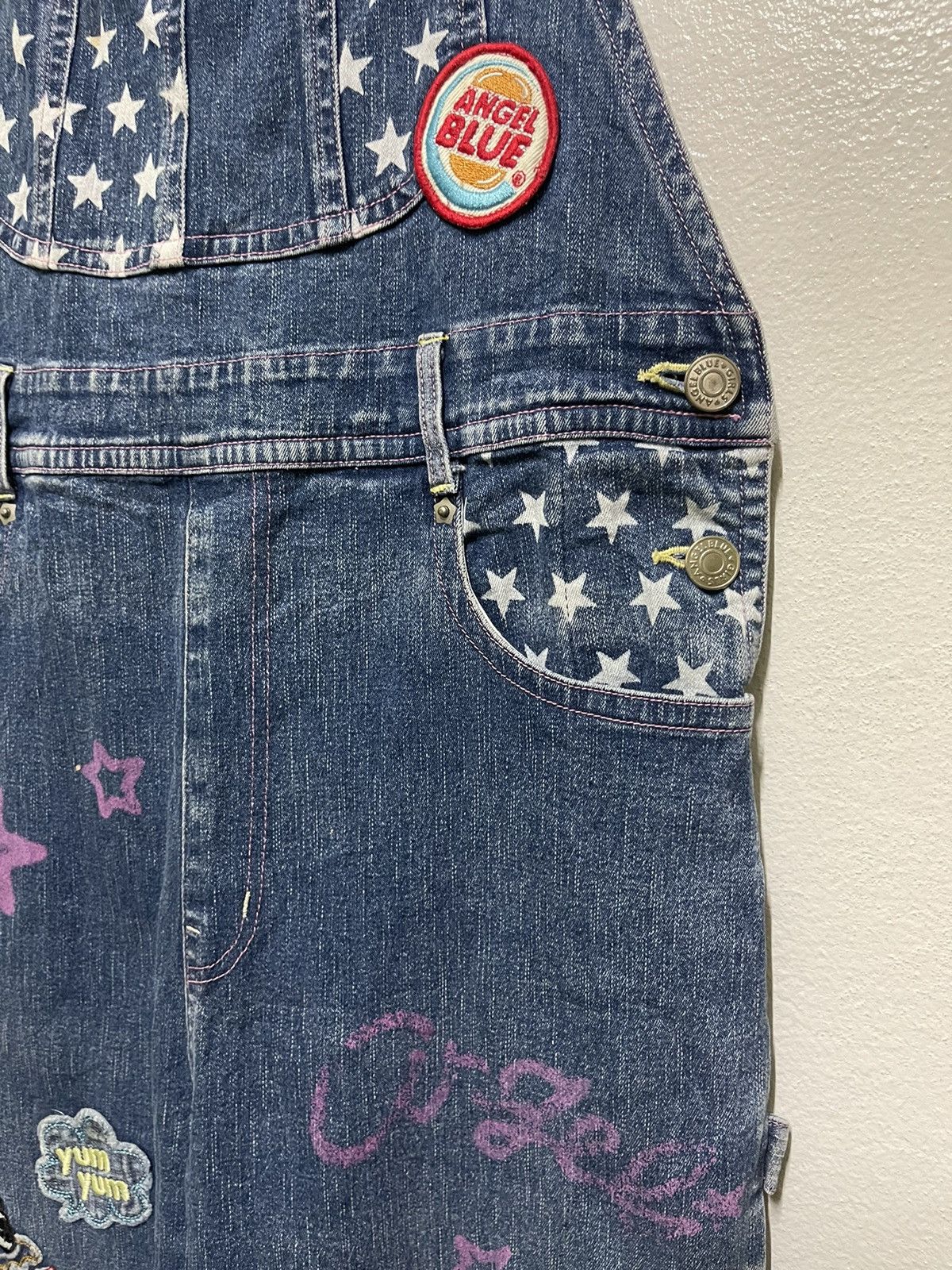 Angel Blue × Japanese Brand × Vintage Angel Blue Overall Patches Denim Size 30" / US 8 / IT 44 - 8 Thumbnail