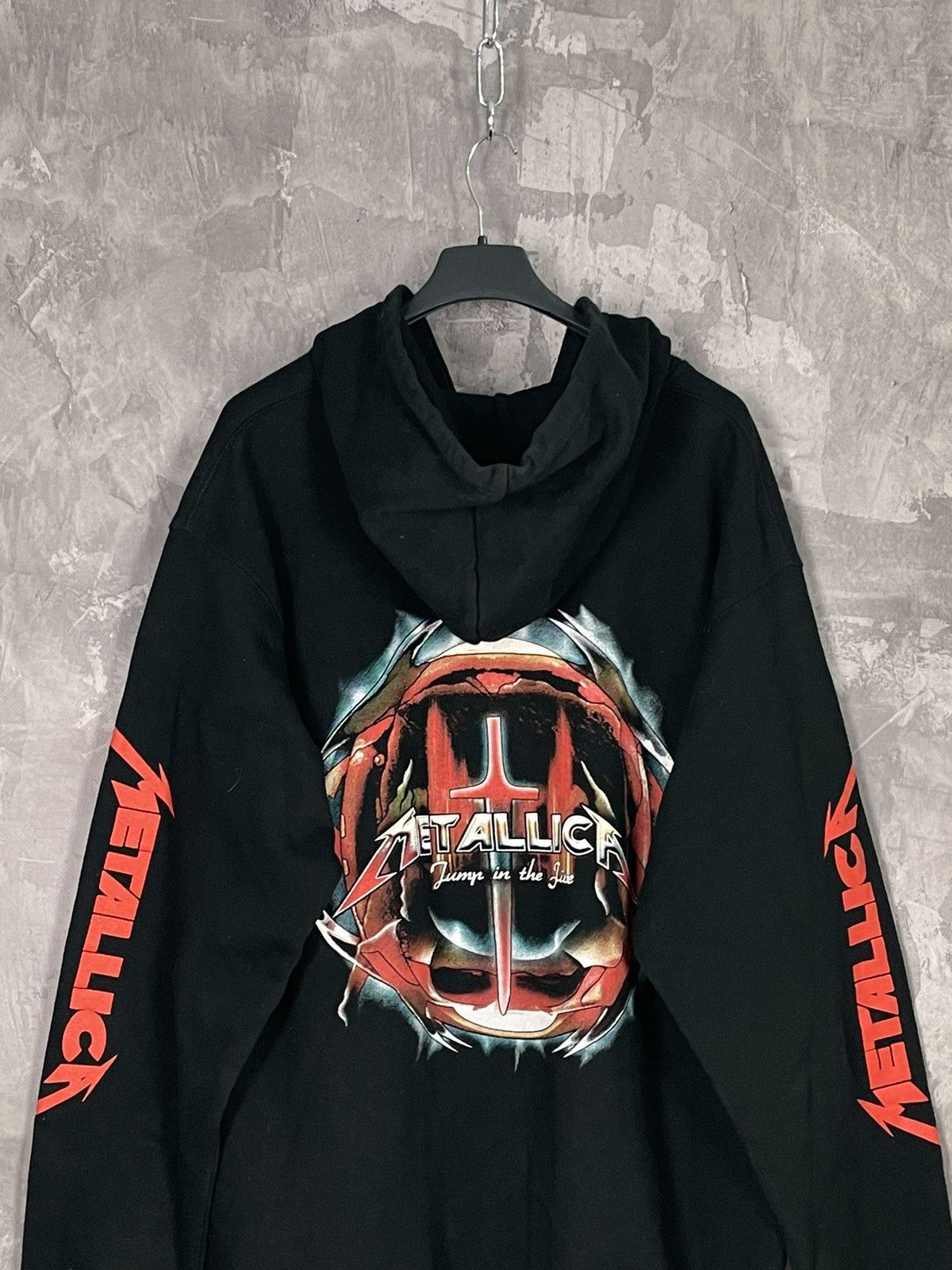 Metallica × Vintage Vintage Metallica Full Print Y2K Rock Zip Hoodie Size US XL / EU 56 / 4 - 9 Thumbnail