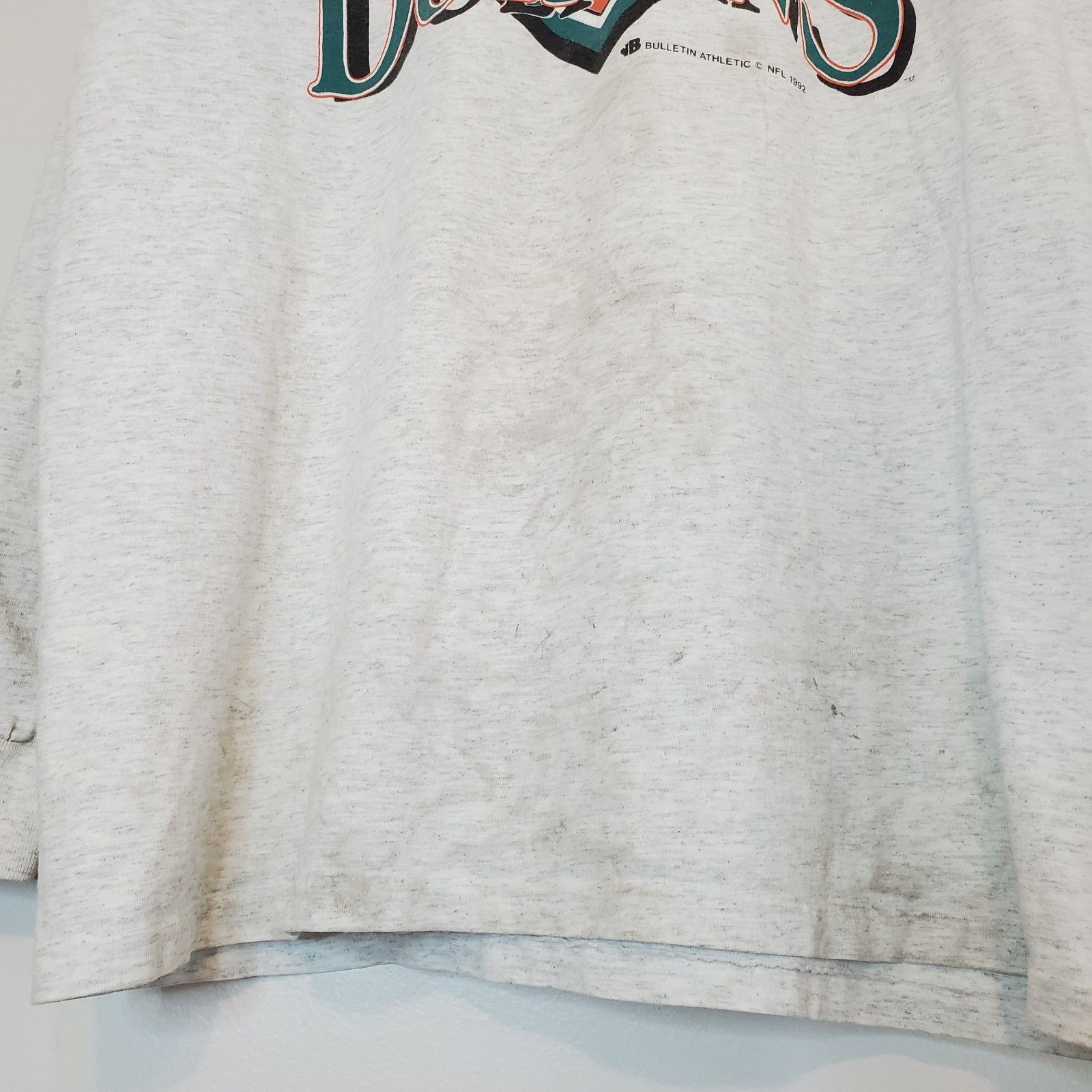 NFL Vintage 1992 Miami Dolphins NFL Hooded Longsleeve Size US L / EU 52-54 / 3 - 4 Thumbnail