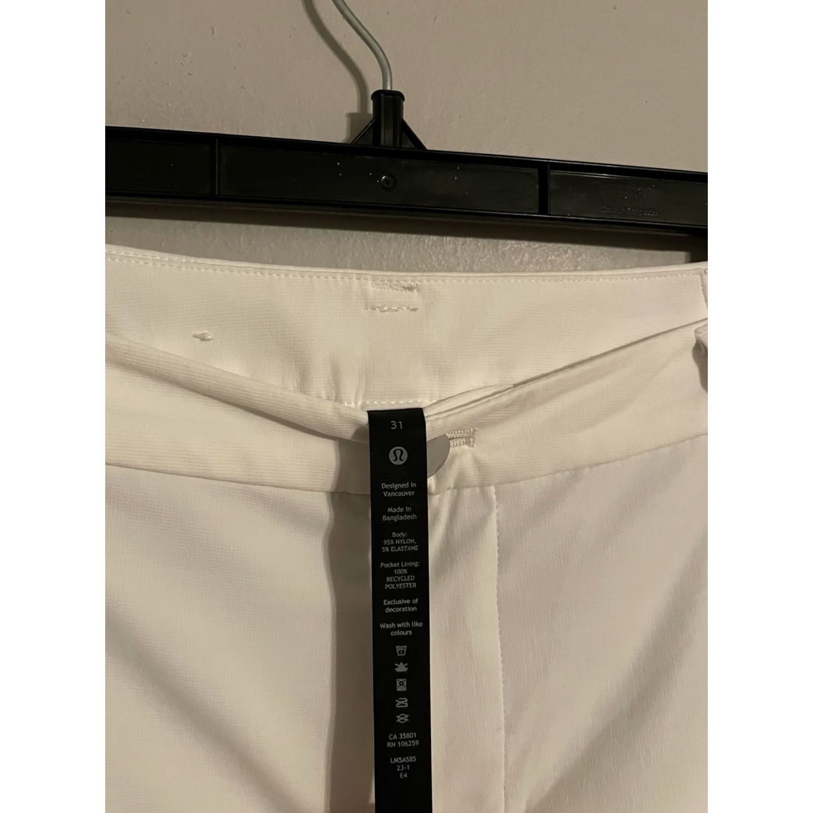 Lululemon Lululemon Commission Classic Performance Stretch Pants White lm5as8s 31 Men's Size US 31 - 3 Thumbnail