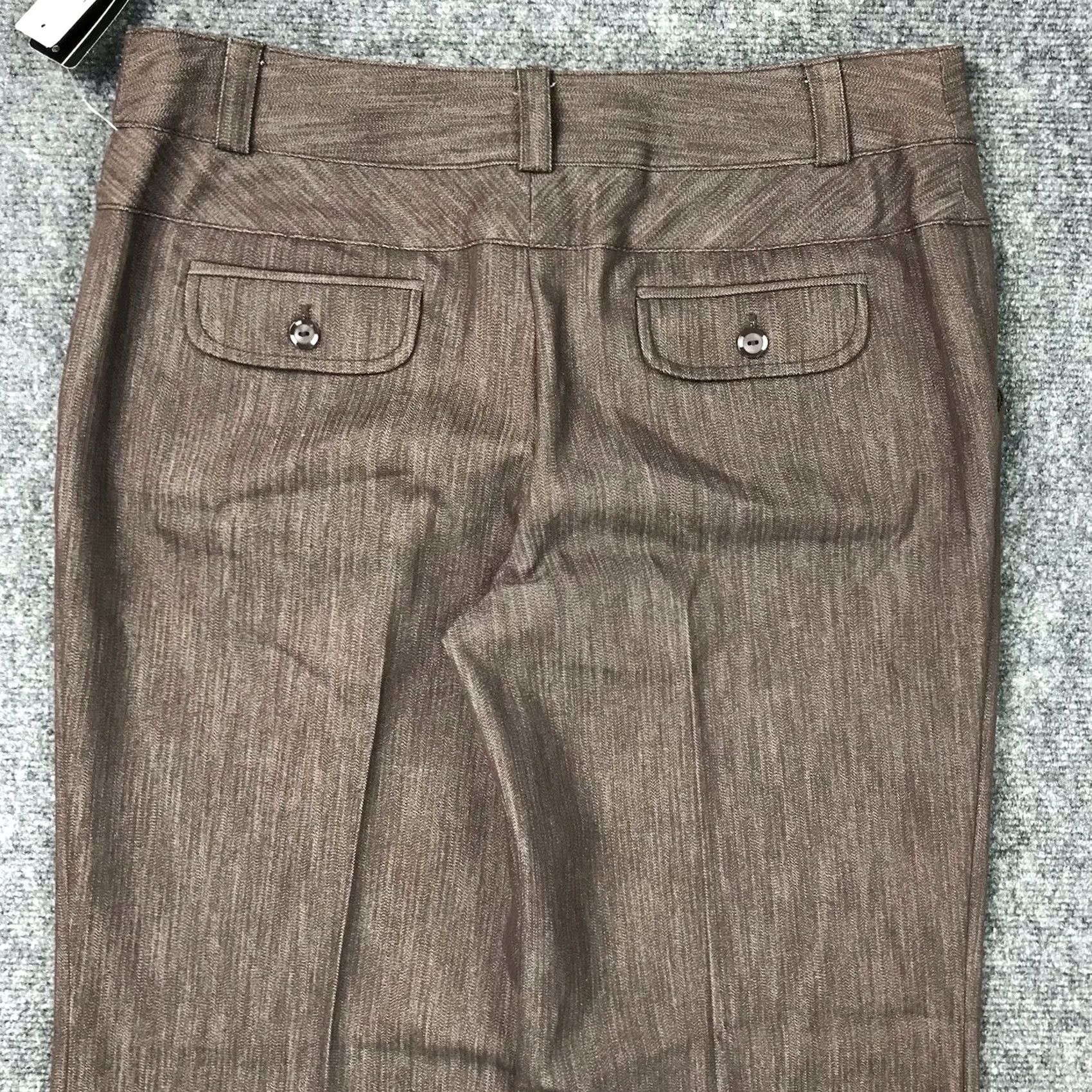 Vintage AGB Womens 10 Petite Dress Pants Brown Stretch Slacks 32x29 Stylish Size 32" / US 10 / IT 46 - 5 Thumbnail