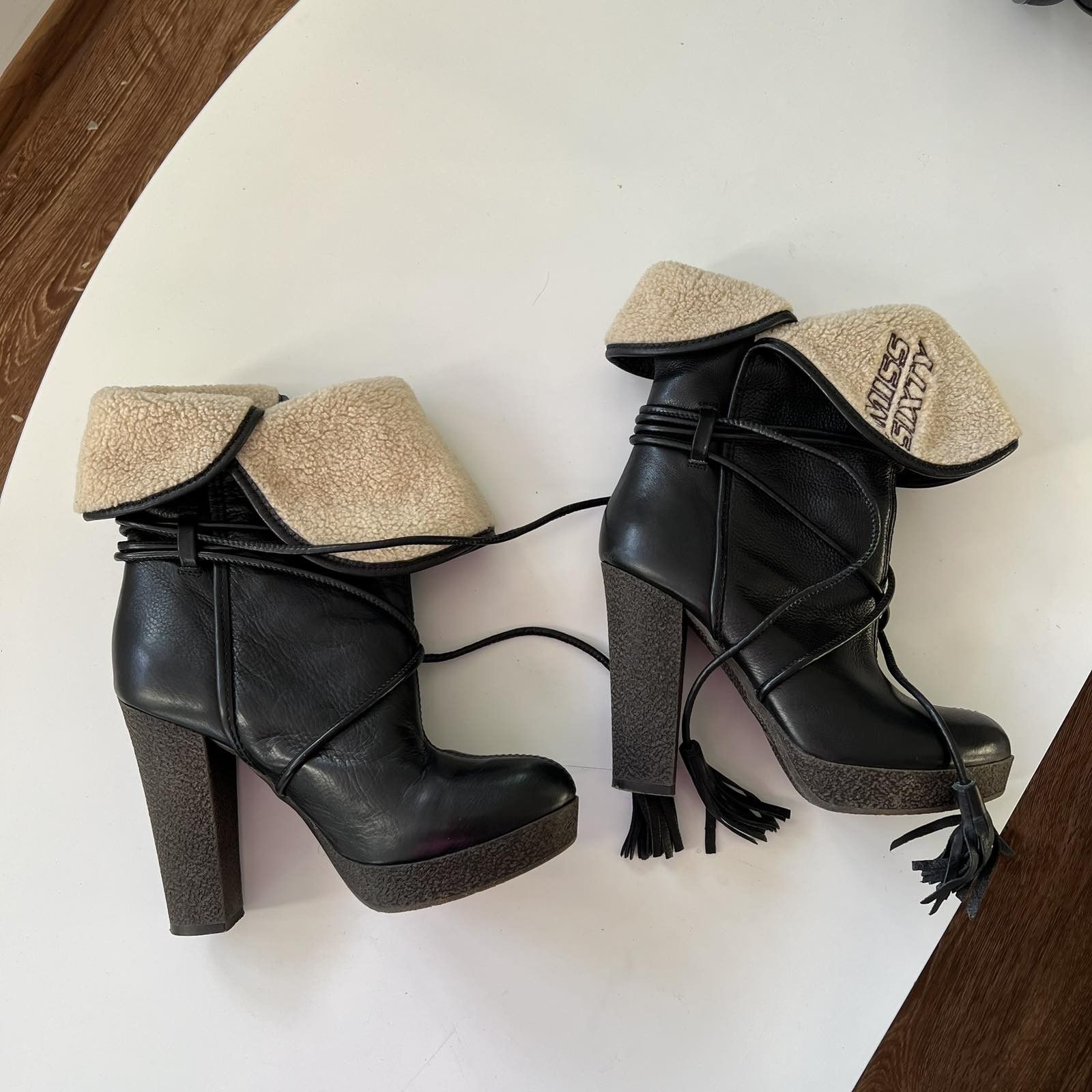 Designer × Miss Sixty VTG Miss Sixty platform heels 90s Sz 39 Size US 8 / IT 38 - 2 Thumbnail