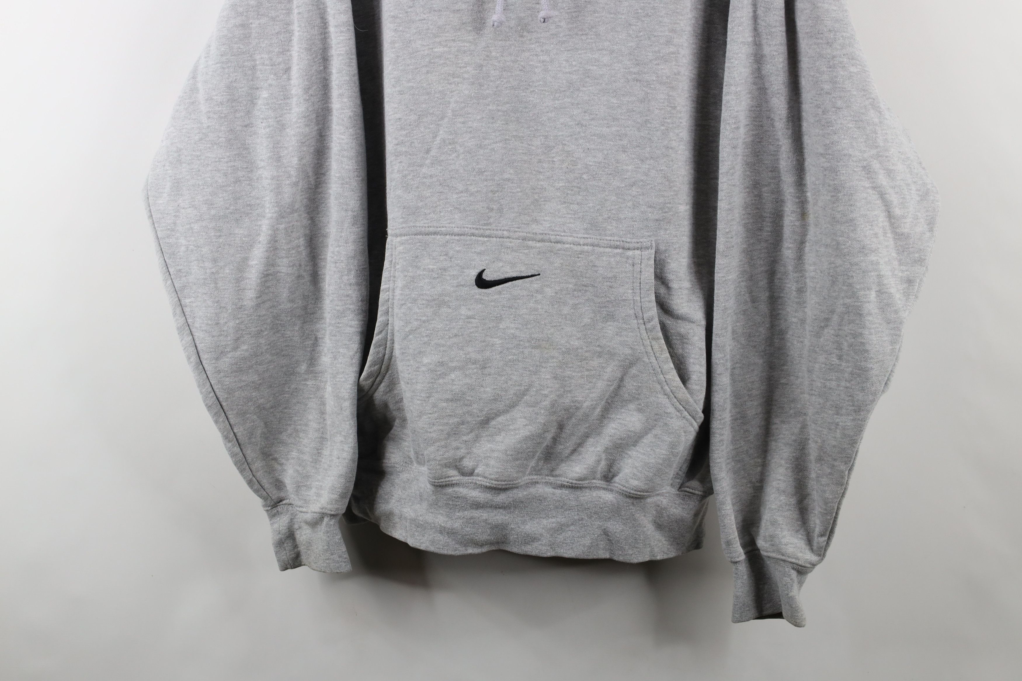 Nike × Vintage Vintage Y2K Nike Scott Center Swoosh Hoodie Sweatshirt Gray Size US L / EU 52-54 / 3 - 3 Thumbnail