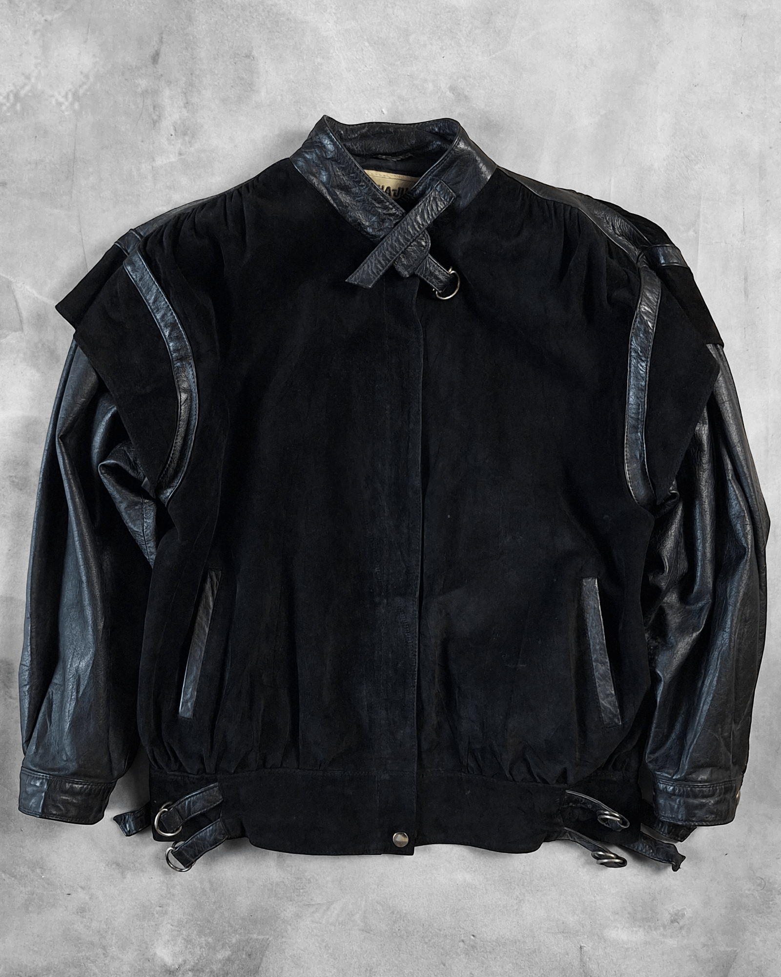 image of If Six Was Nine x Le Grande Bleu L G B Vintage Jha-Jha By Fook Leather Jacket in Black (Size Medium