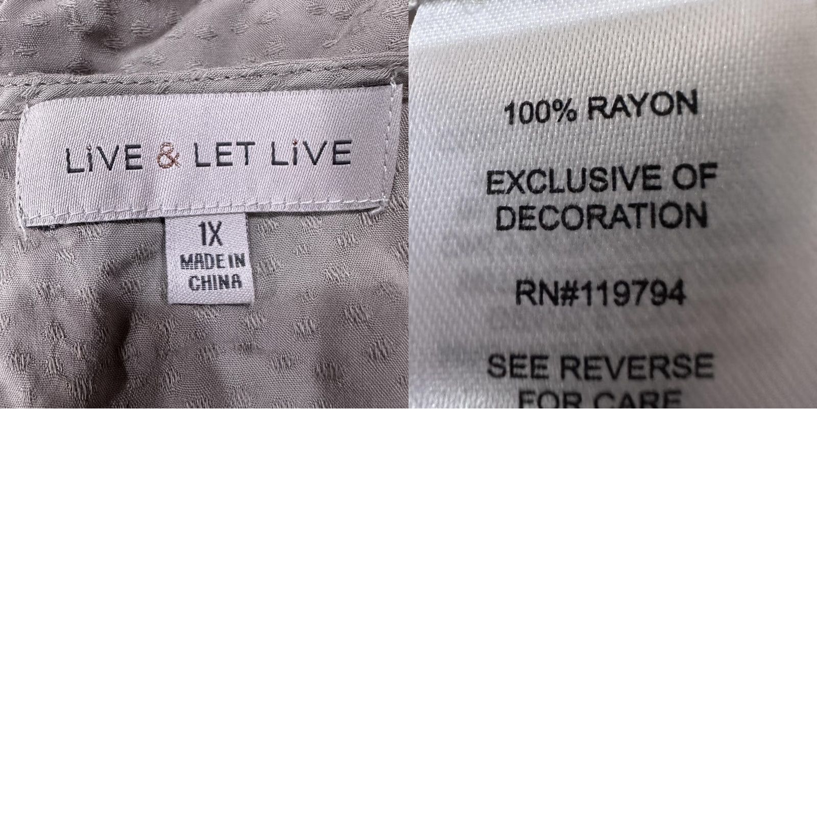 Olive Live & Let Live Blouse 1X Sage Green V-Neck Crochet Ruffle Dolman Short Sleeve Plus Size Women Size XL / US 12-14 / IT 48-50 - 8 Thumbnail