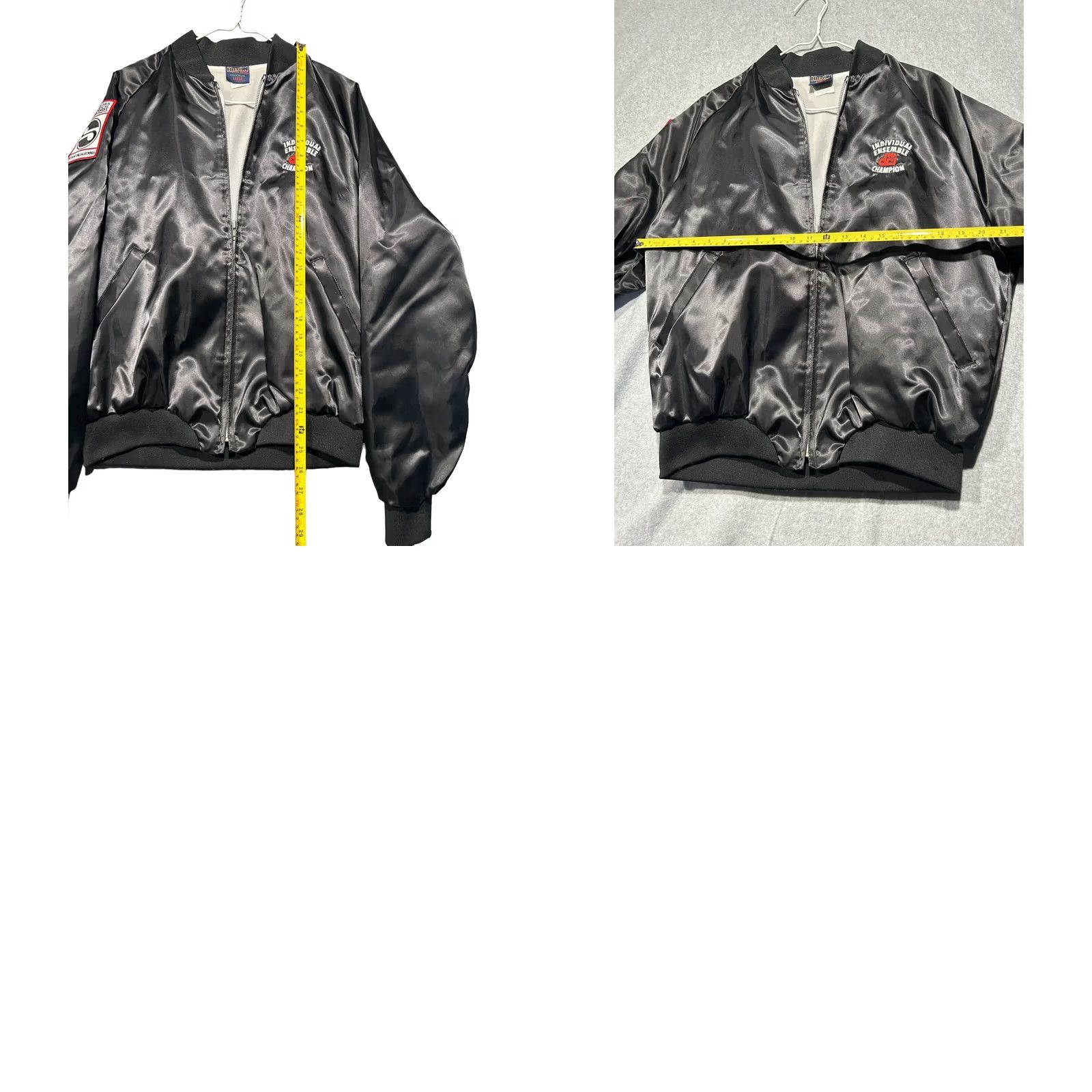 Vintage VINTAGE Hilton Varsity Jacket Bomber Black USA Made Mid-Length Jacket Mens L Nylon Size US L / EU 52-54 / 3 - 8 Thumbnail