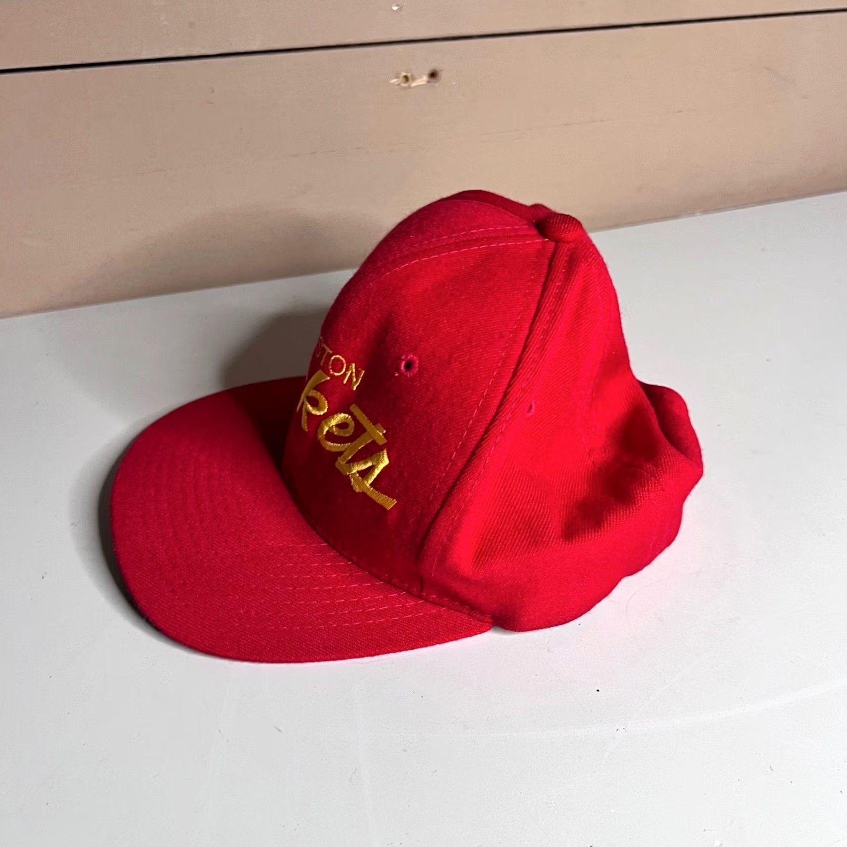Sports Specialties VINTAGE Houston Rockets Sports Specialties Snapback Hat Red Wool NBA Script Cap Size ONE SIZE - 7 Thumbnail
