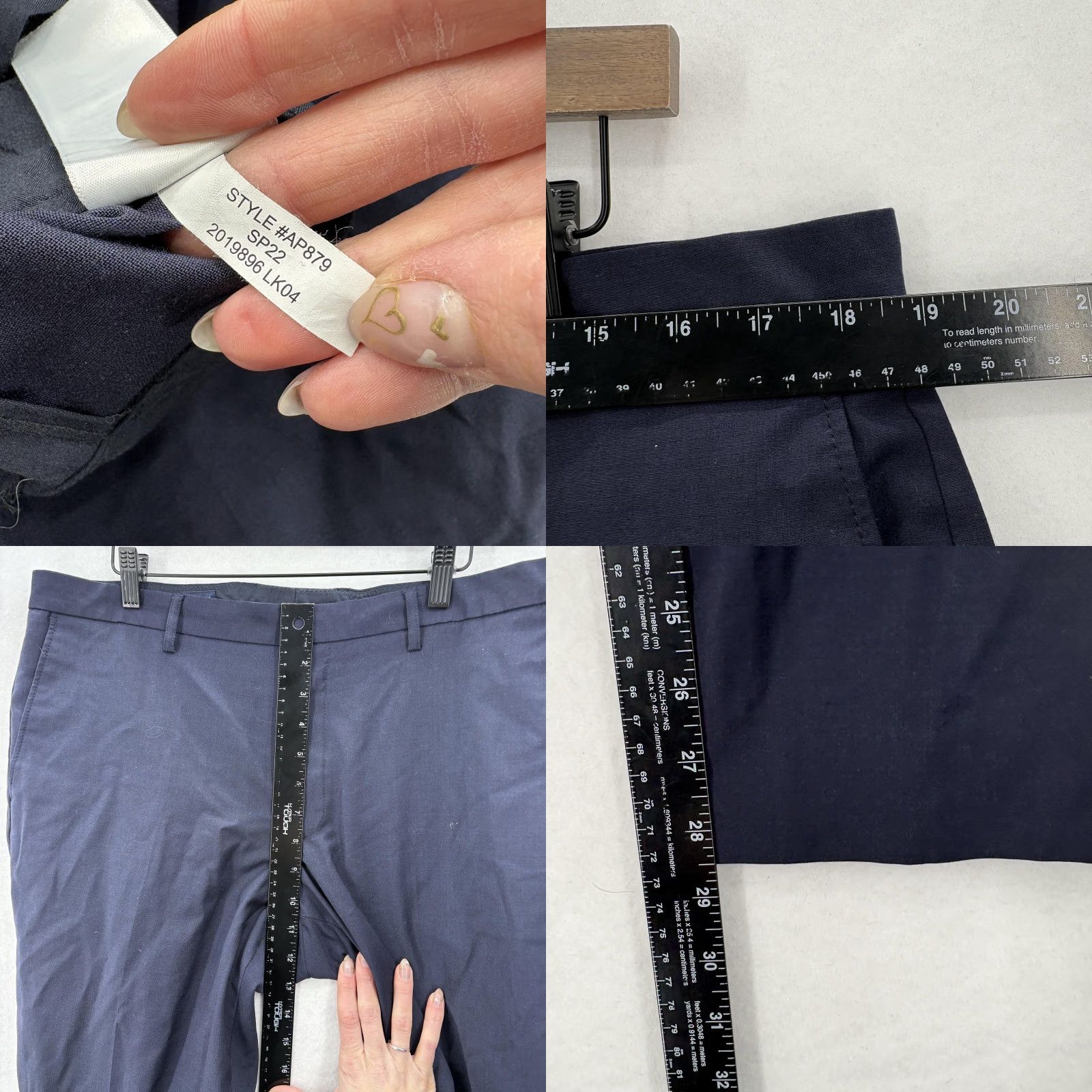 J.Crew J.CREW Thompson Pants Mens 36x28 Wool Blend Tapered Dress Slim Flat Front Blue Four Season Business Formal Size US 36 / EU 52 - 8 Thumbnail