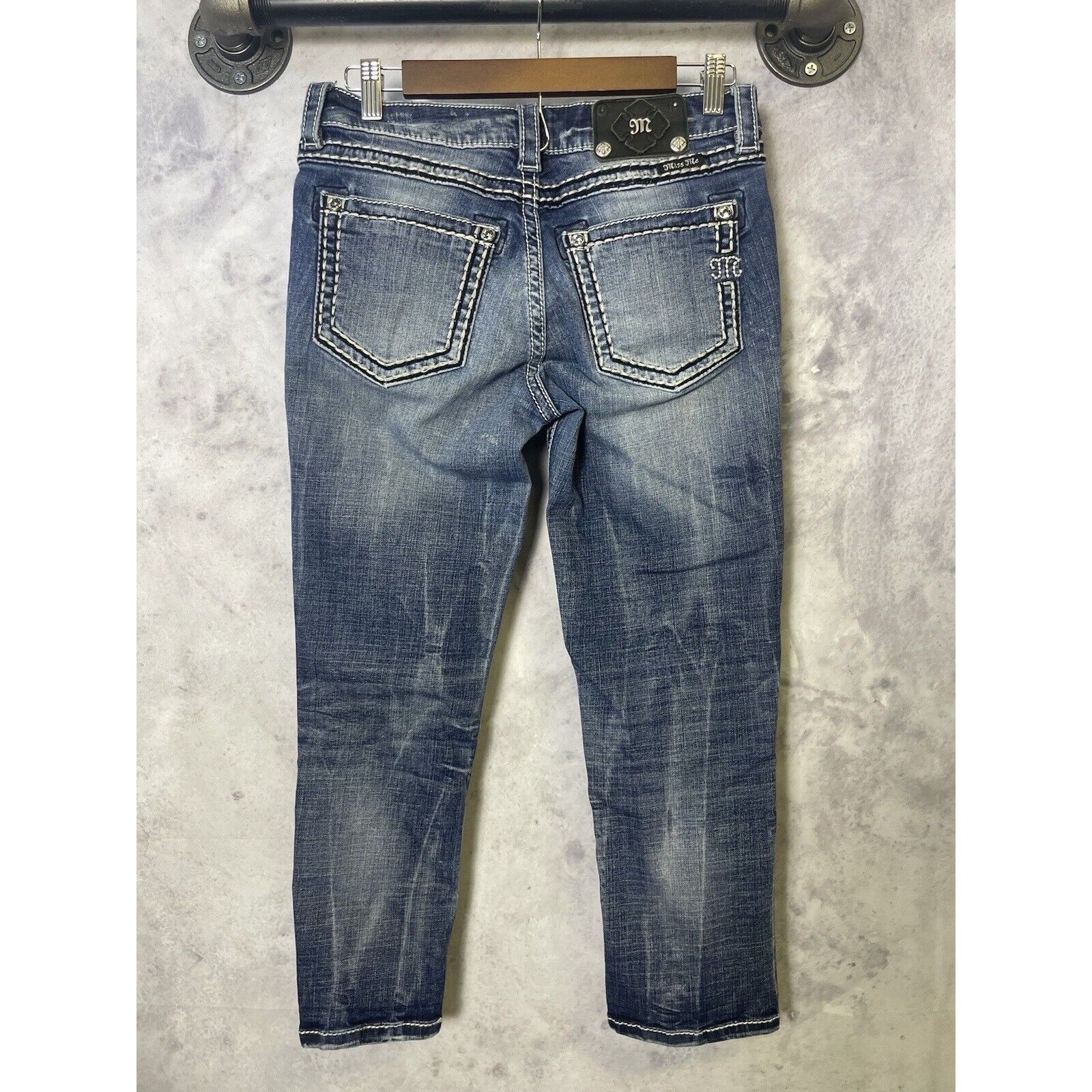 Miss Me Miss Me Jeans Womens 25 Boyfriend Capri JB501P80 Faded Denim Size 28" / US 6 / IT 42 - 2 Thumbnail