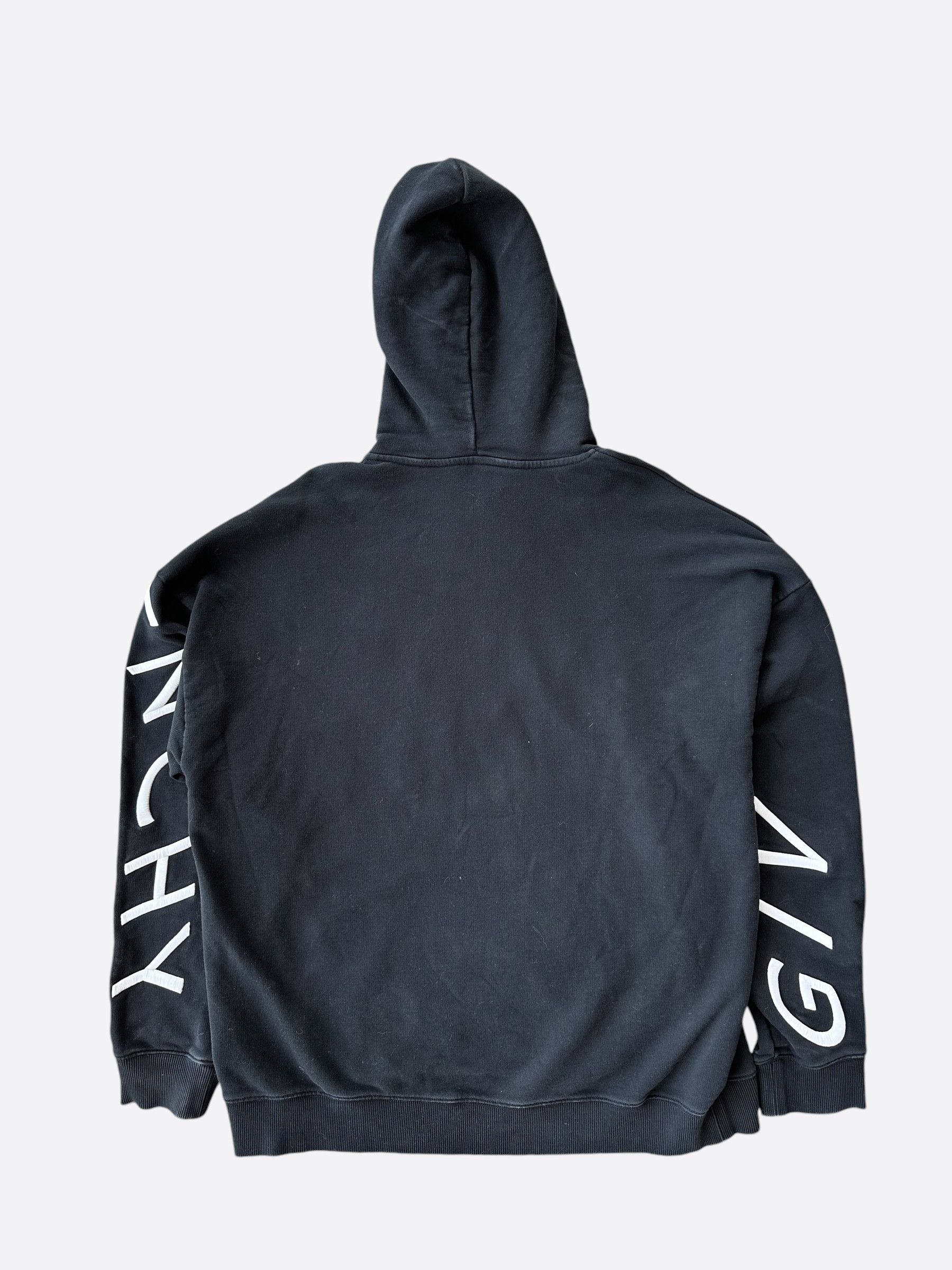 Givenchy Givenchy Black & White Refracted Logo Hoodie Size US XXL / EU 58 / 5 - 2 Thumbnail