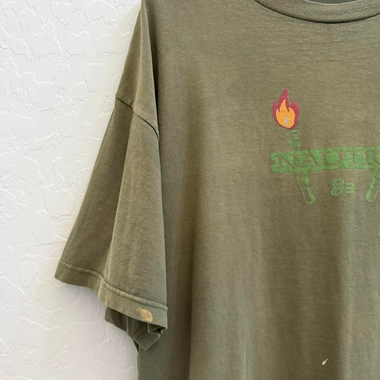 Nautica Vintage Faded Nautica Flame Light My Fire T-Shirt Size US XXL / EU 58 / 5 - 3 Thumbnail