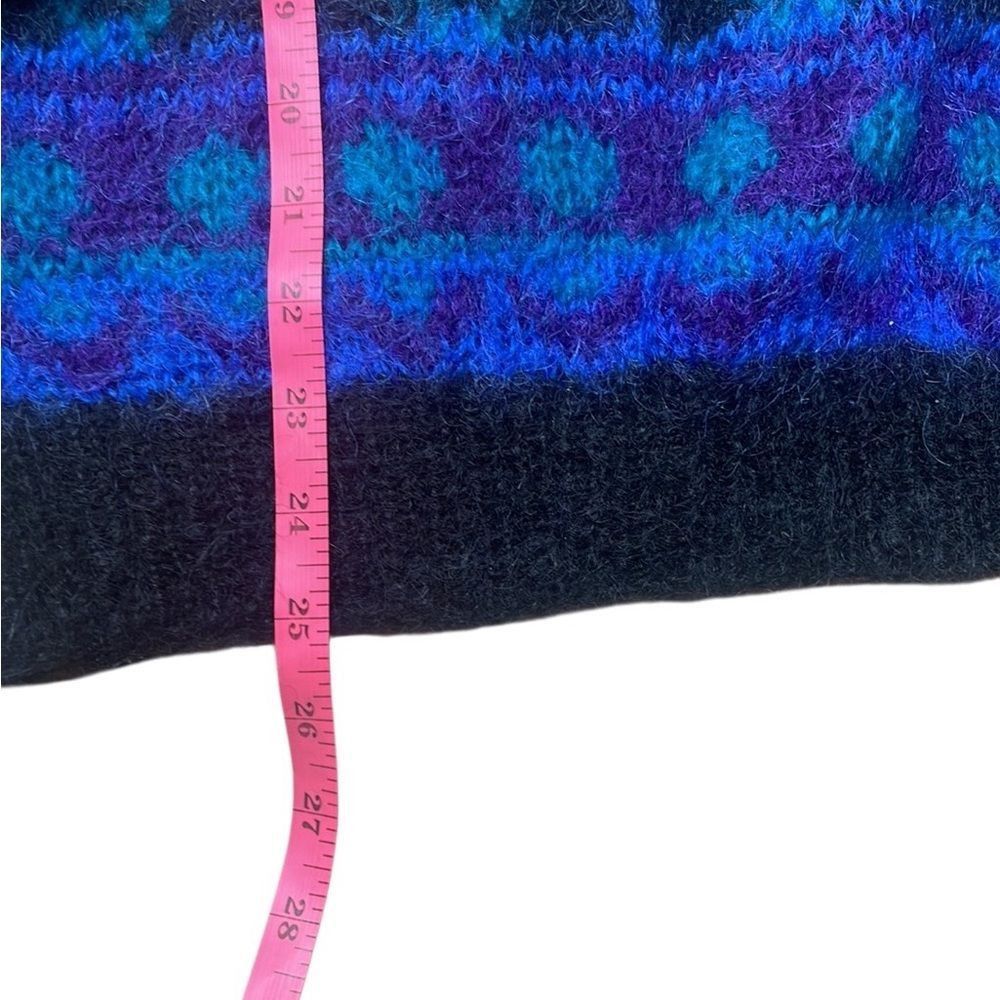 Vintage 80s Vintage Gallagher Crewneck Blue and Black Patterned Moha Size US S / EU 44-46 / 1 - 6 Thumbnail