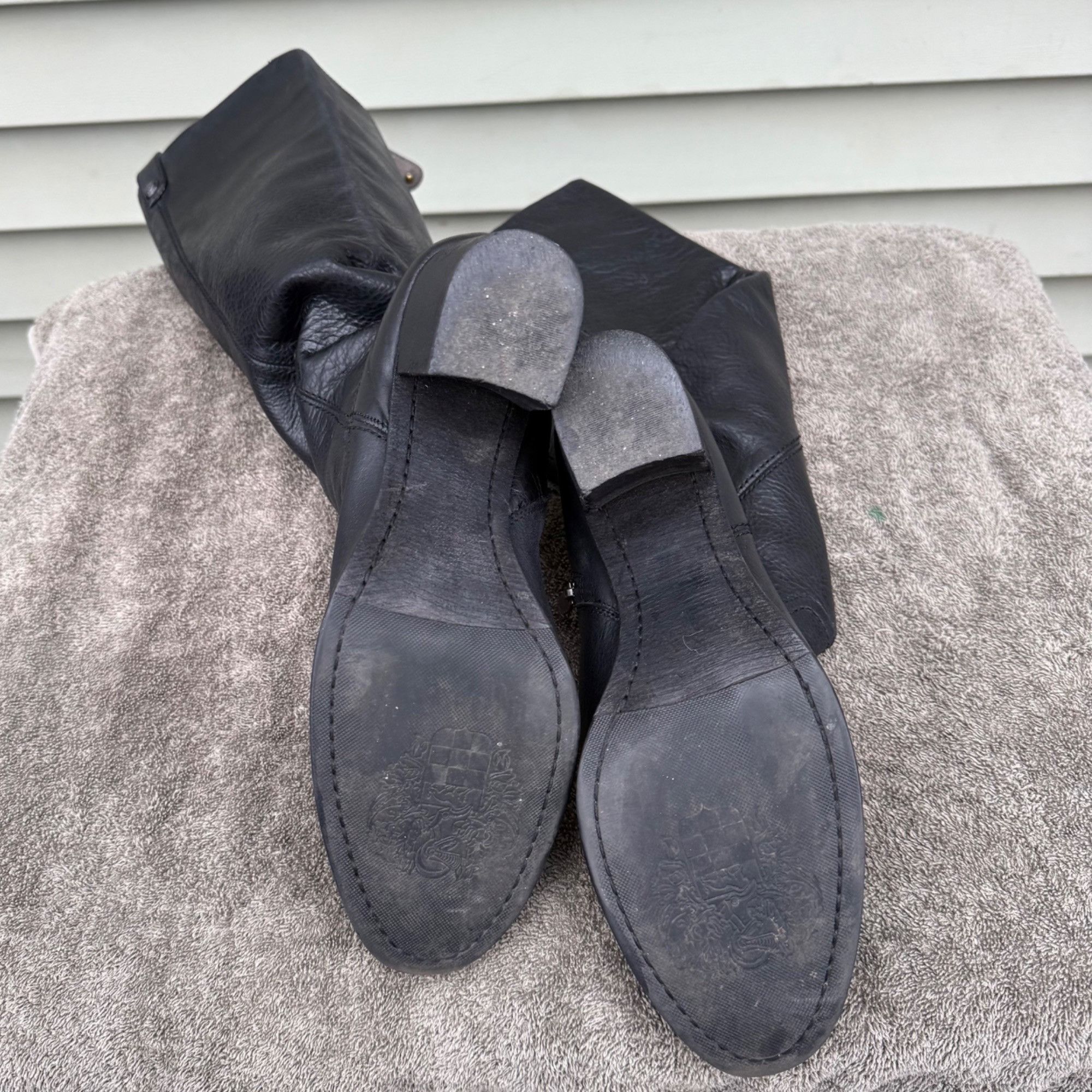 Vince Camuto Vince Camuto Black Leather Boots - Calf Zipper - 9.5B Size US 9.5 / IT 39.5 - 3 Thumbnail