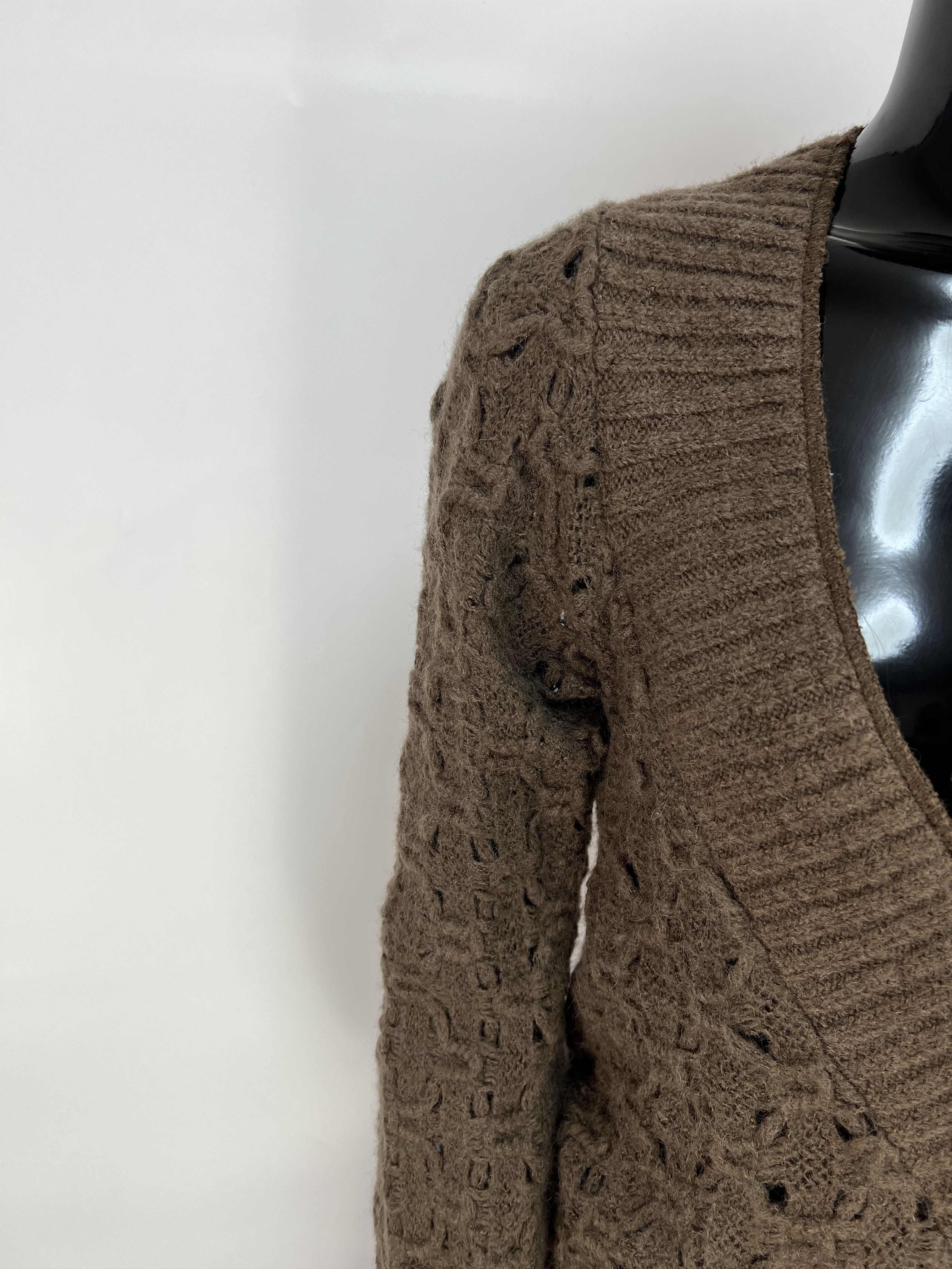 Miss Sixty Miss Sixty Vintage Womens Brown Knitted V-Neck Wool Sweater Size XS / US 0-2 / IT 36-38 - 6 Thumbnail