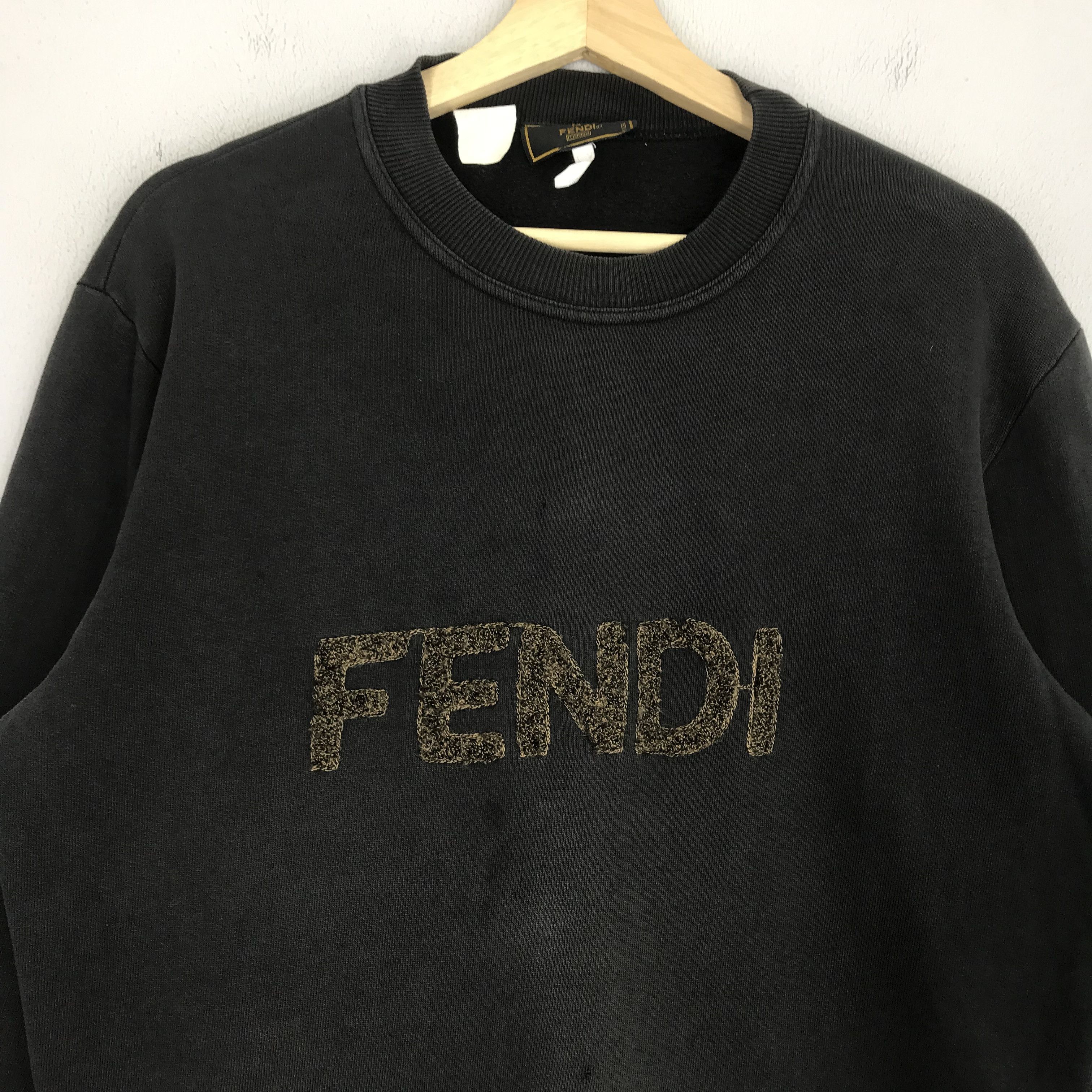 Fendi Vintage 90s Fendi Roma Italy Sweatshirt - 128 Size US M / EU 48-50 / 2 - 3 Thumbnail