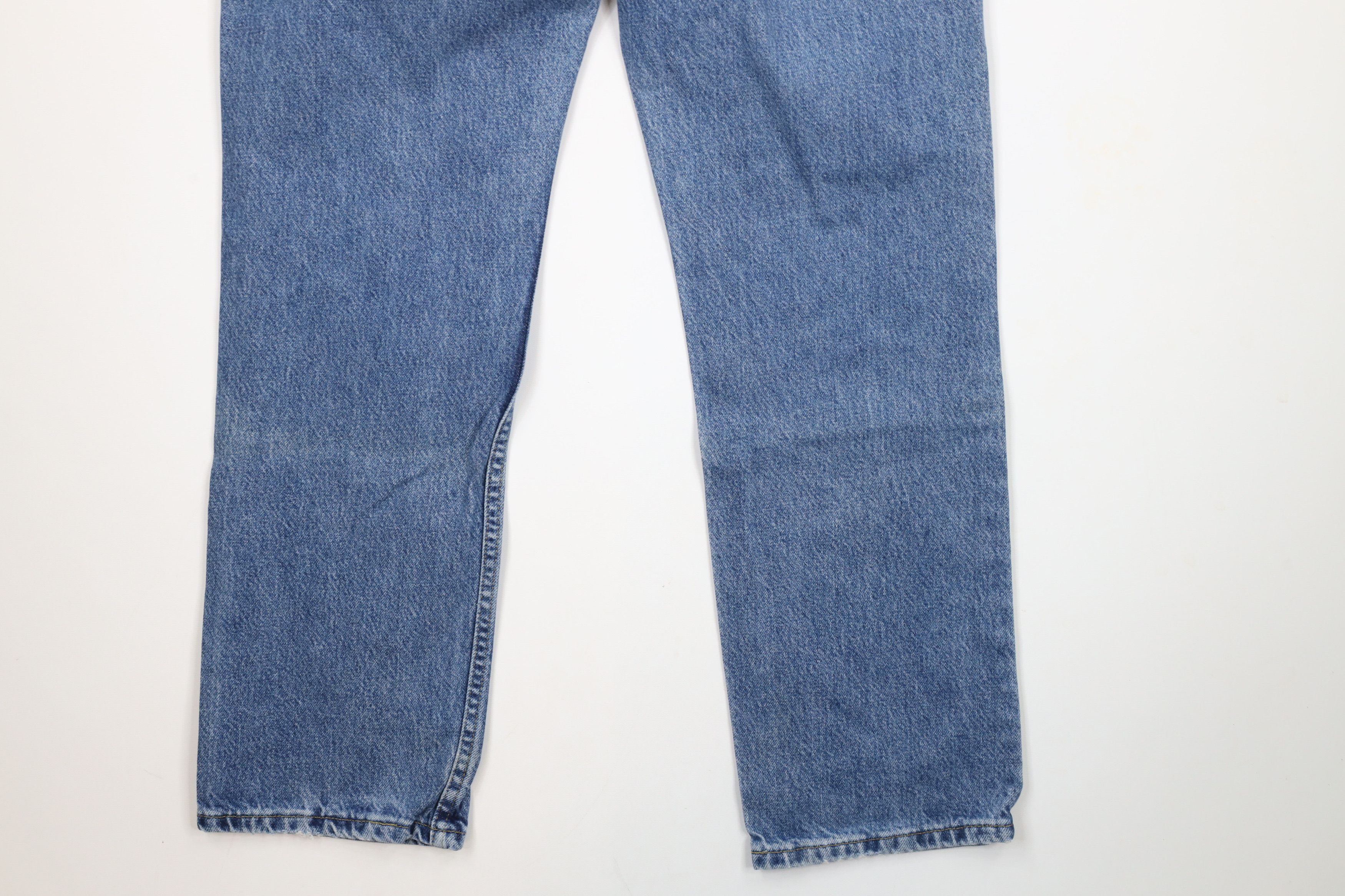 Lee × Vintage Vintage 90s Lee Jeans Straight Leg Denim Jeans Blue Cotton Size US 33 - 12 Thumbnail
