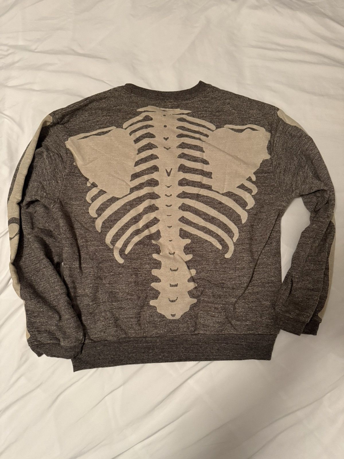 KAPITAL Bone Gandrelle Big Crew Sweater Charcoal Size 3