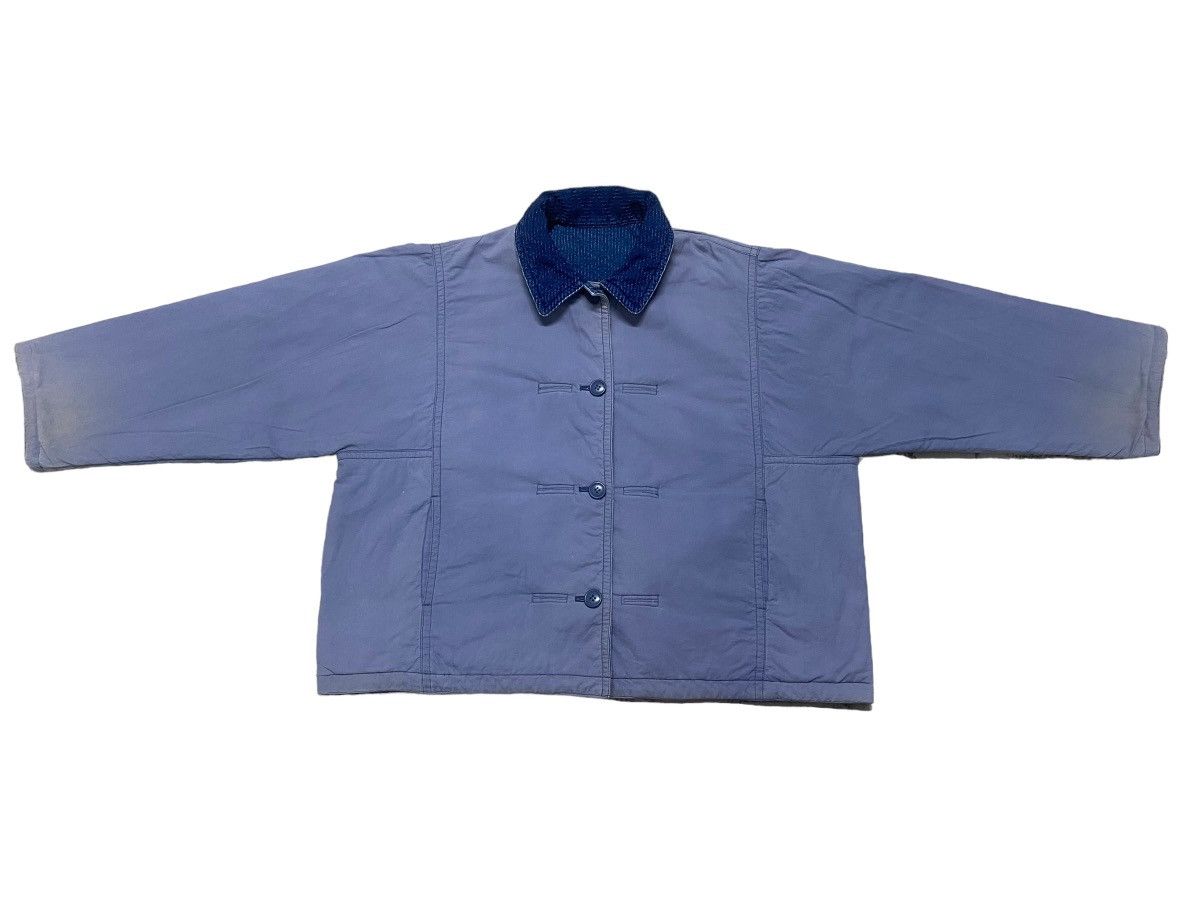 Issey Miyake 80s ISSEY MIYAKE Sashiko Kendo Denim Jacket Reversible Size US M / EU 48-50 / 2 - 5 Thumbnail