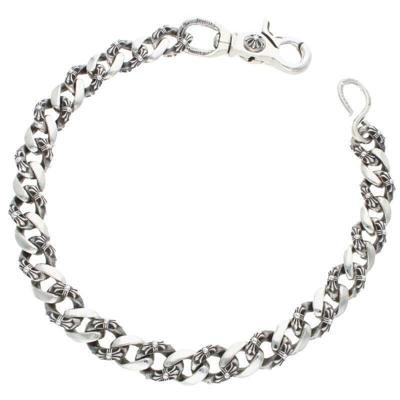 image of Chrome Hearts Fancy Long Wallet Chain in Silver, Men's