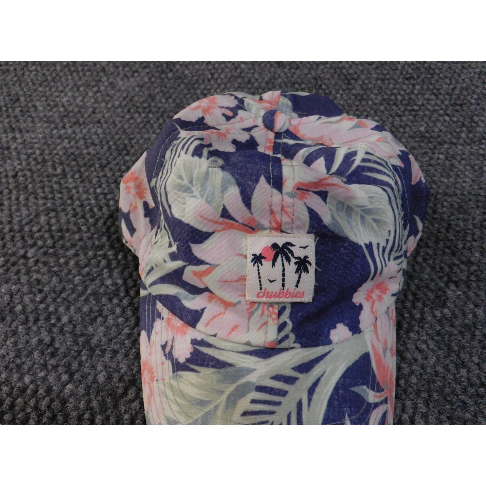 Chubbies Chubbies Hat Cap Strap Back Blue Pink Hawaiian Floral Patch Embroidered Mens Baseball Cap One Size Adjustable Multicolor Tropical Beach Floral 90s? Size ONE SIZE - 5 Thumbnail