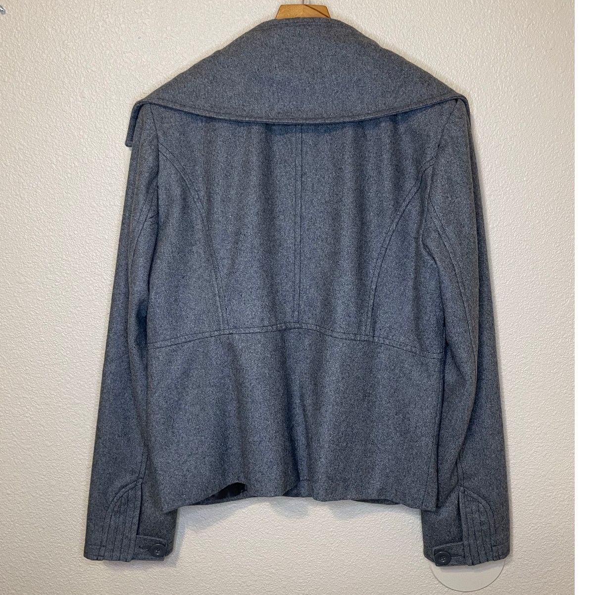 Other ONLY Slender Wool Winter Jacket Peacoat Heather Gray Y2K XL Size XL / US 12-14 / IT 48-50 - 4 Thumbnail